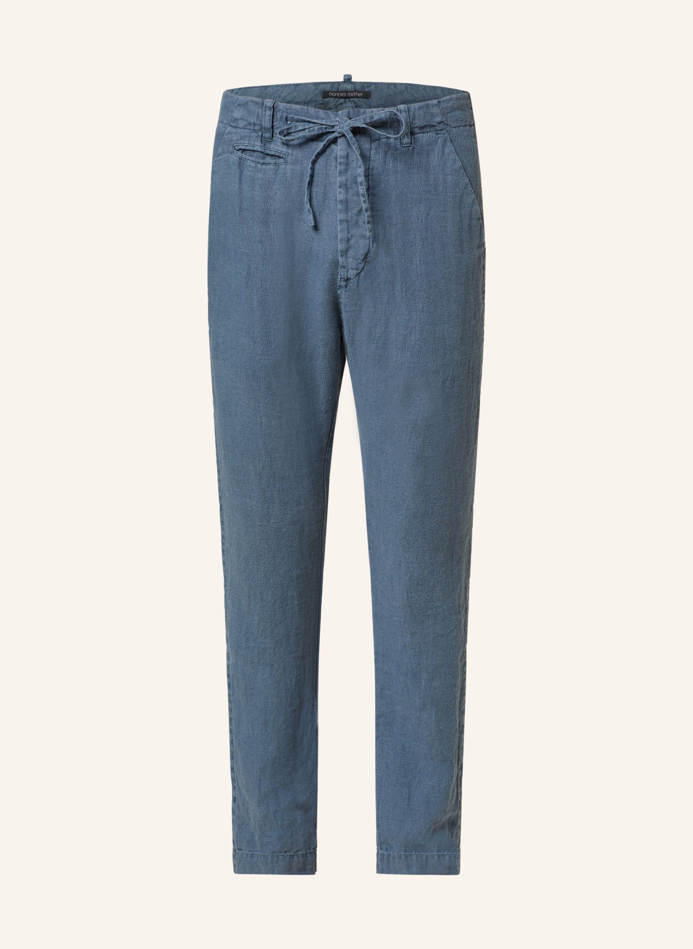 hannes roether Linen pants extra slim fit, Color: BLUE (Image 1)