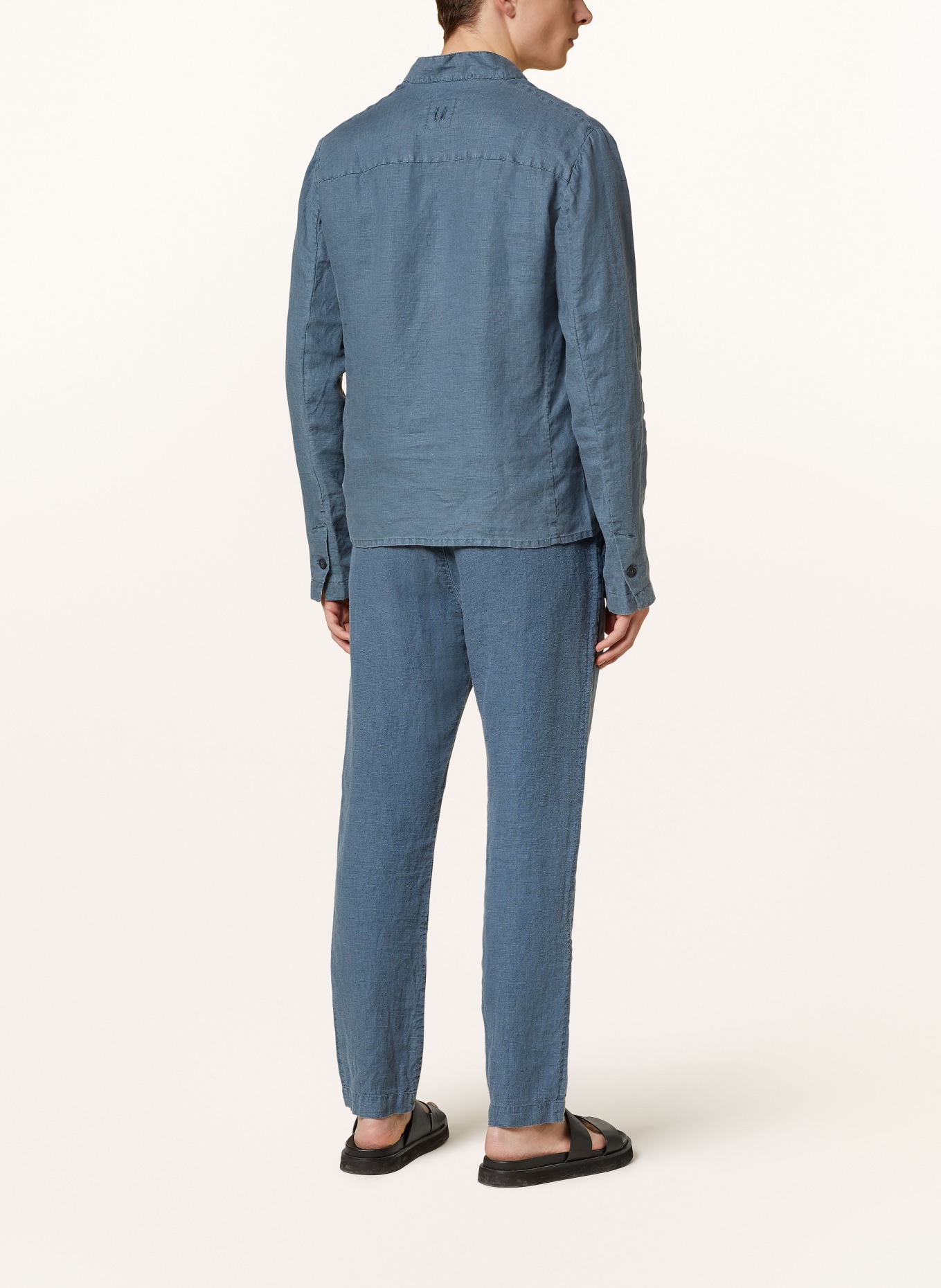 hannes roether Linen pants extra slim fit, Color: BLUE (Image 3)