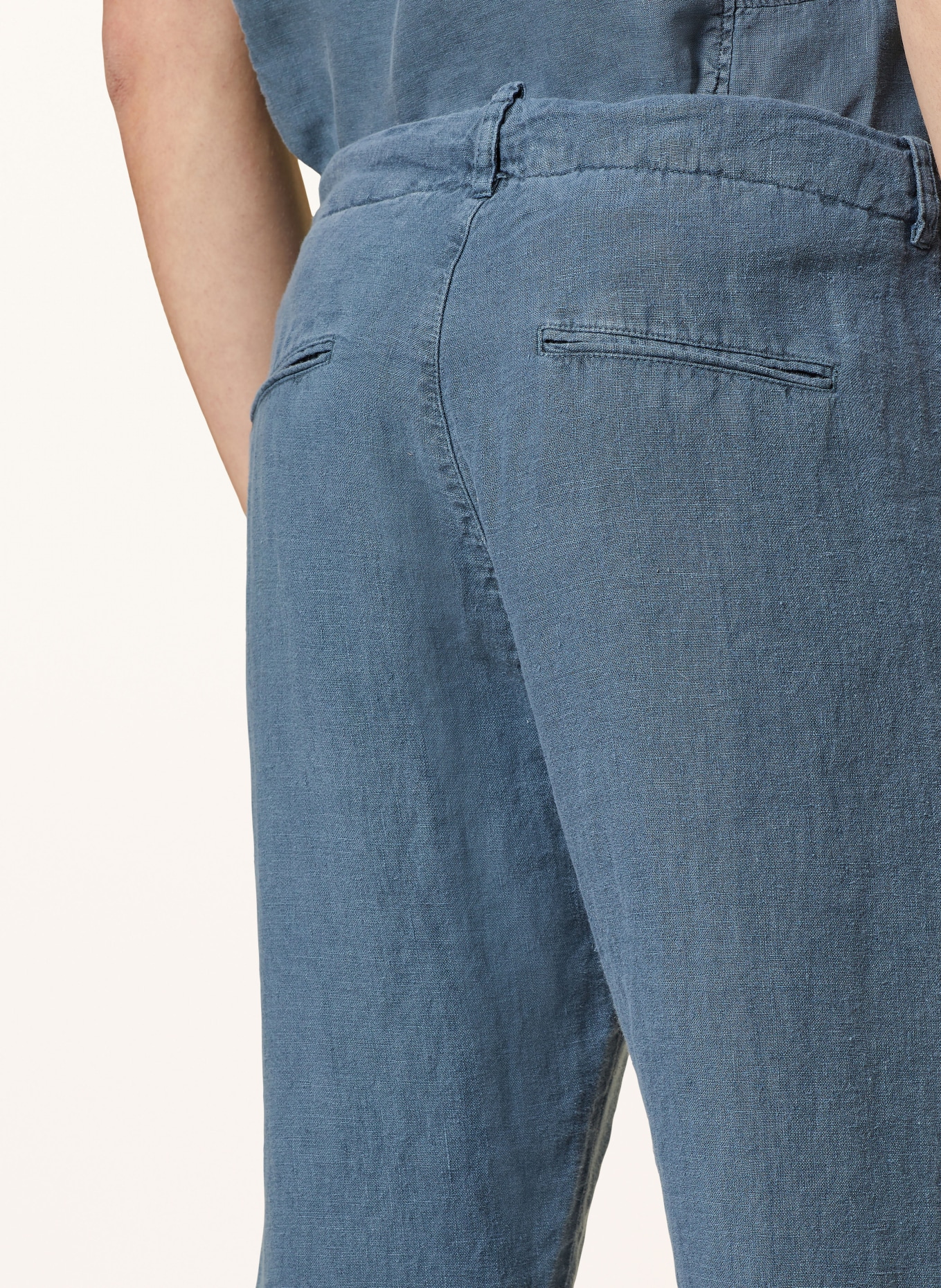 hannes roether Linen pants extra slim fit, Color: BLUE (Image 6)