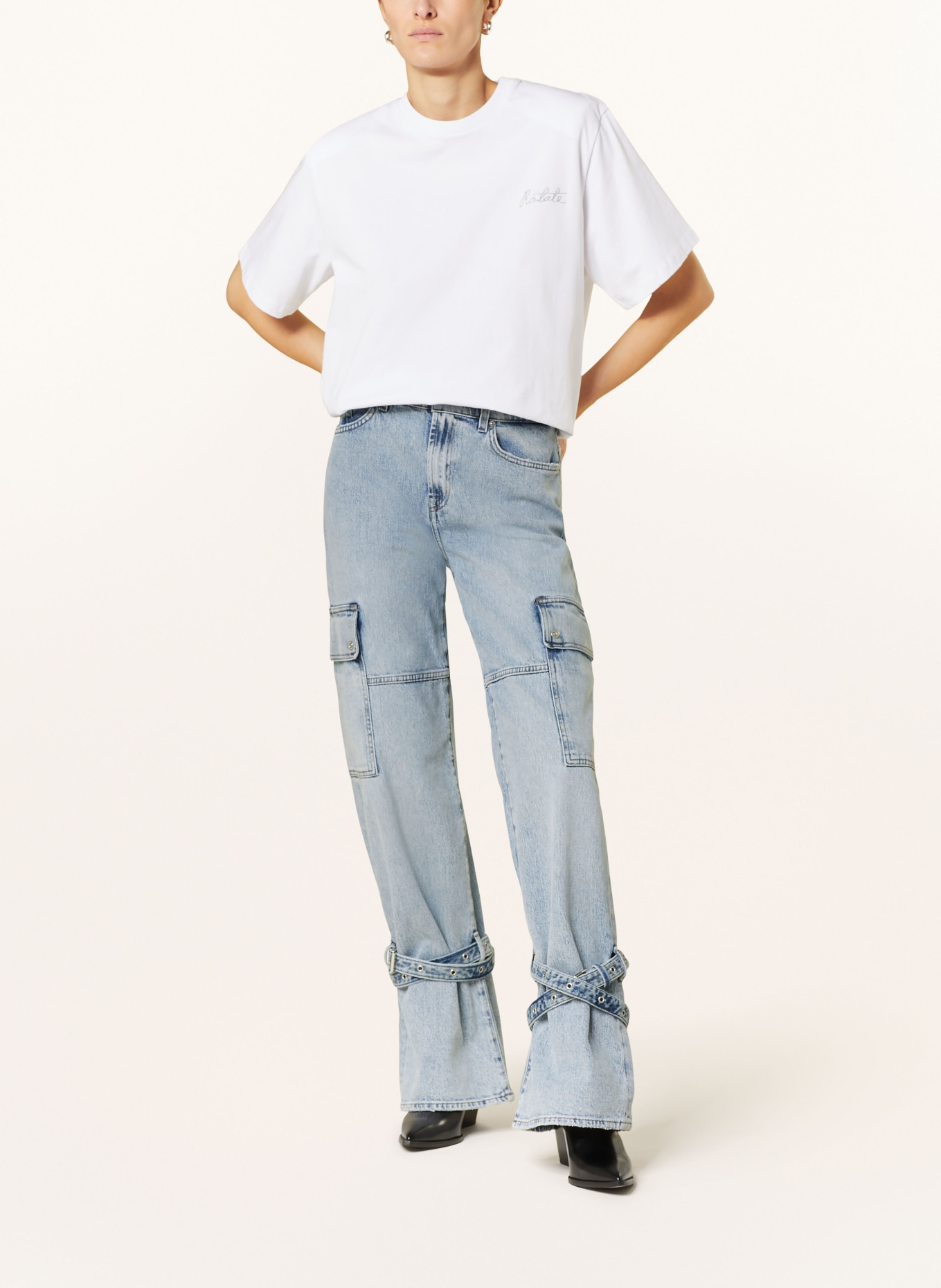 7 for all mankind Cargo jeans THE BELTED CARGO ARCTIC, Color: LIGHT BLUE (Image 2)