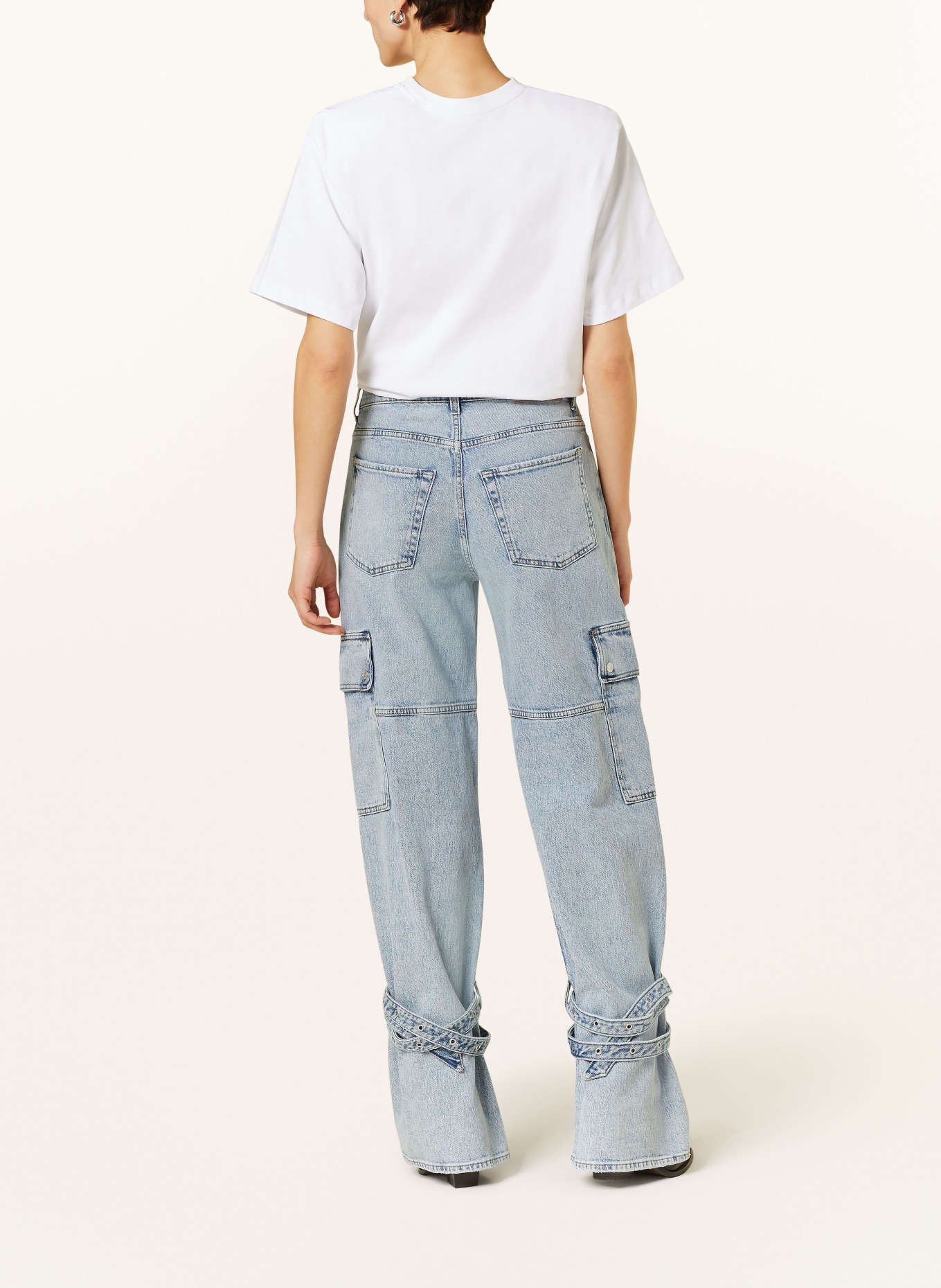 7 for all mankind Cargo jeans THE BELTED CARGO ARCTIC, Color: LIGHT BLUE (Image 3)