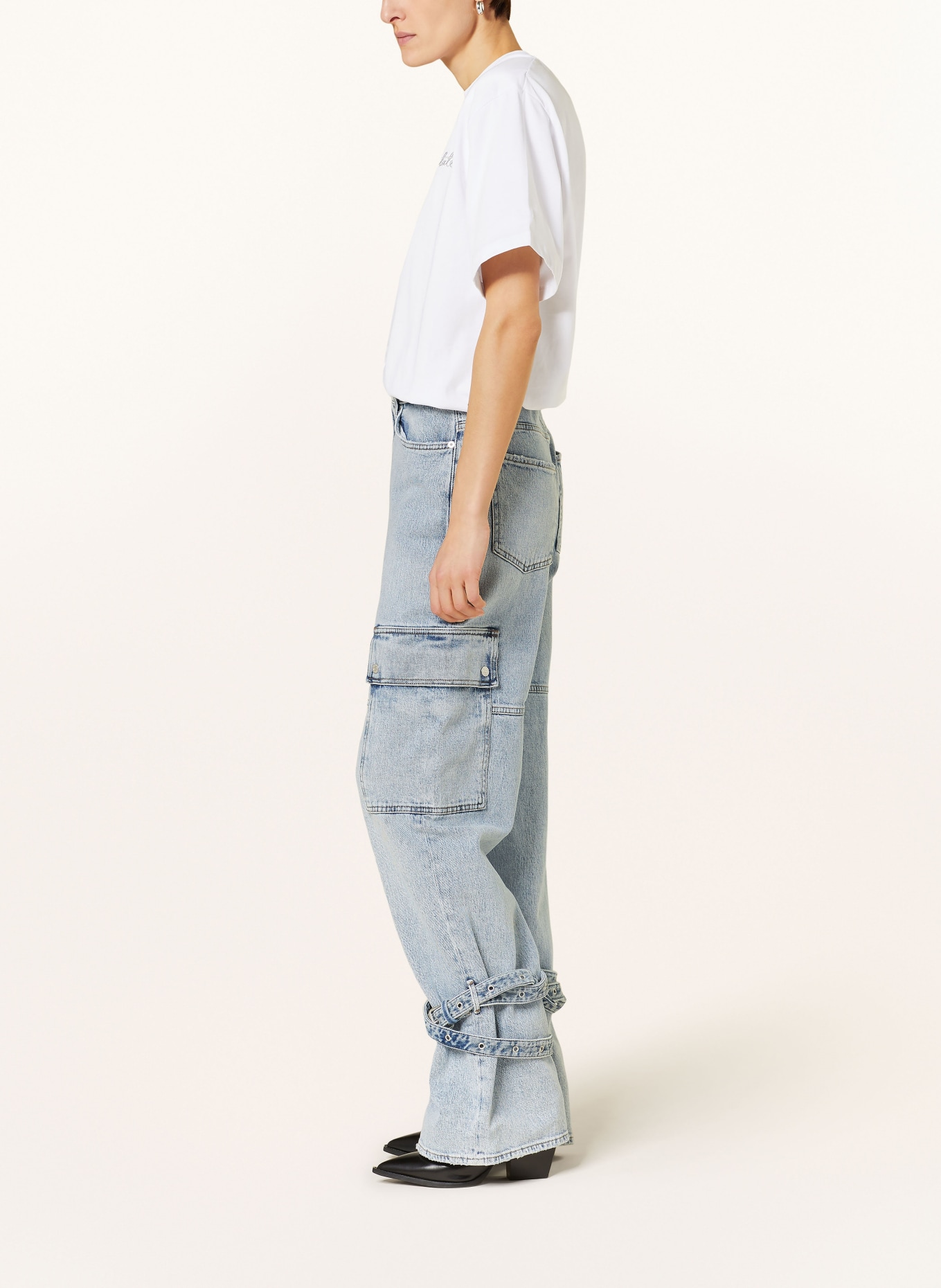 7 for all mankind Cargo jeans THE BELTED CARGO ARCTIC, Color: LIGHT BLUE (Image 4)