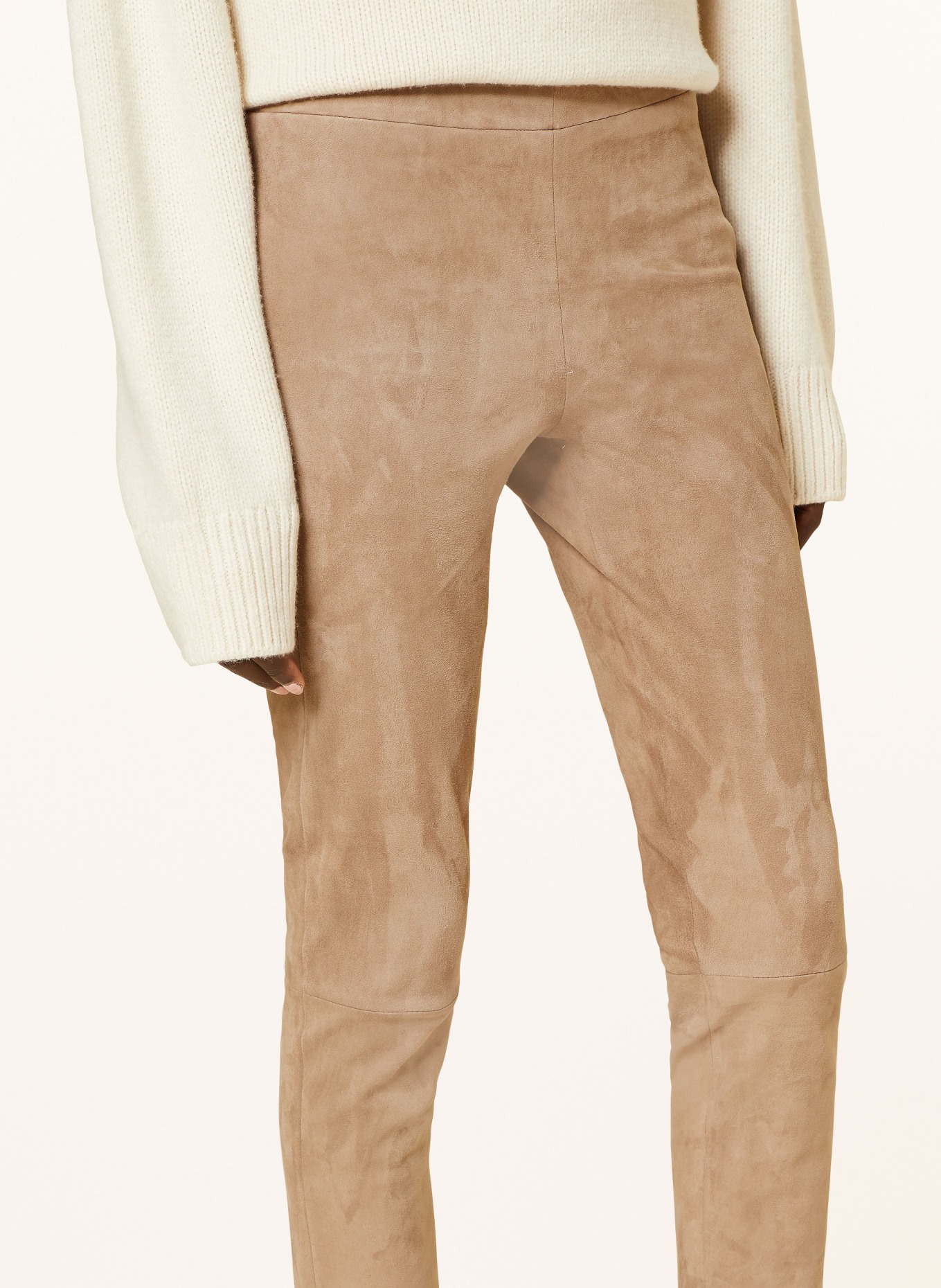 ARMA 7/8 trousers BELLONA made of leather, Color: TAUPE (Image 5)