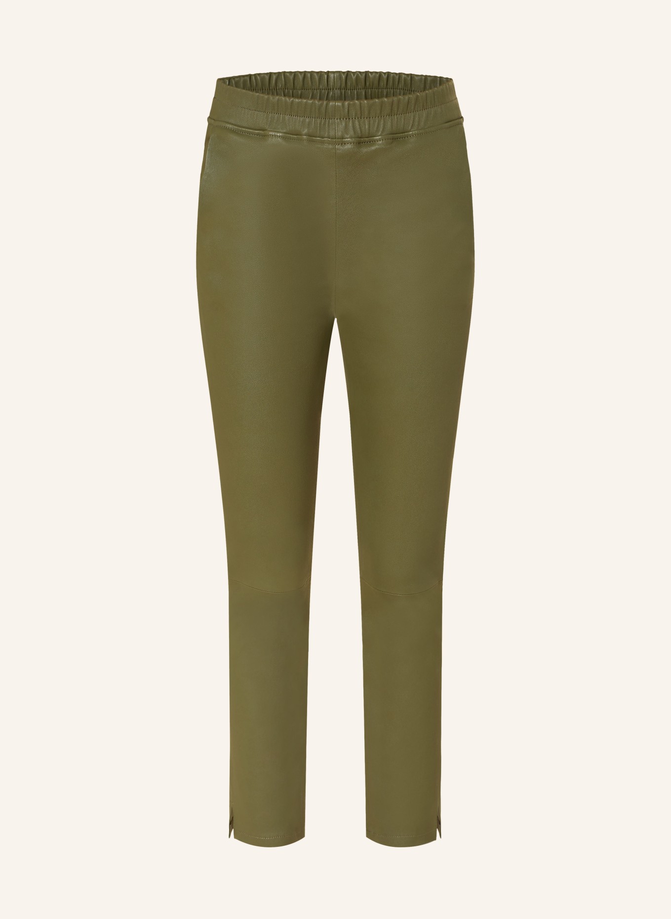 ARMA Spodnie skórzane PROVENCE, Kolor: OLIWKOWY (Obrazek 1)