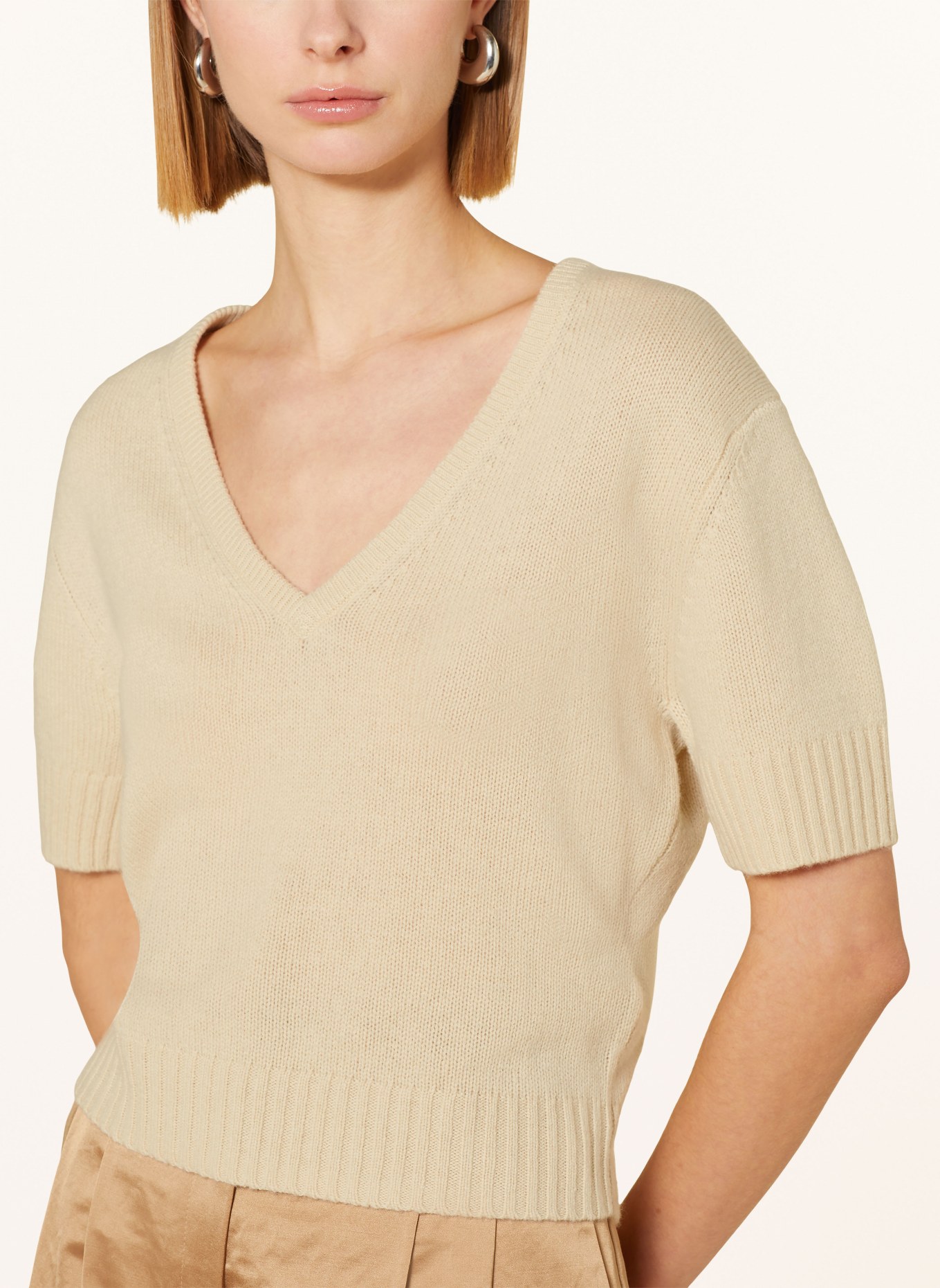 ALLUDE Knit shirt in cashmere, Color: BEIGE (Image 4)