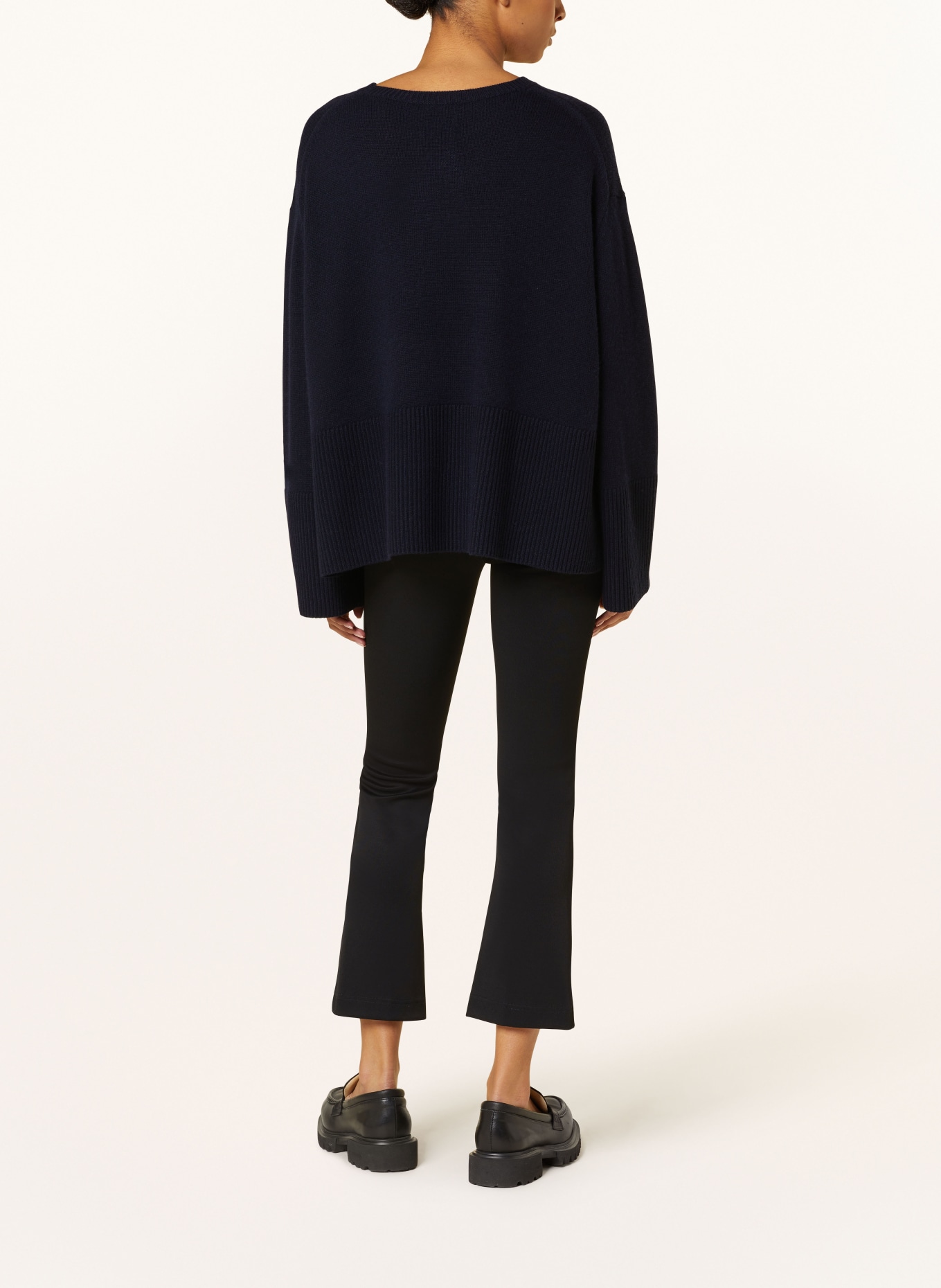ALLUDE Oversized sweater with cashmere, Color: DARK BLUE (Image 3)