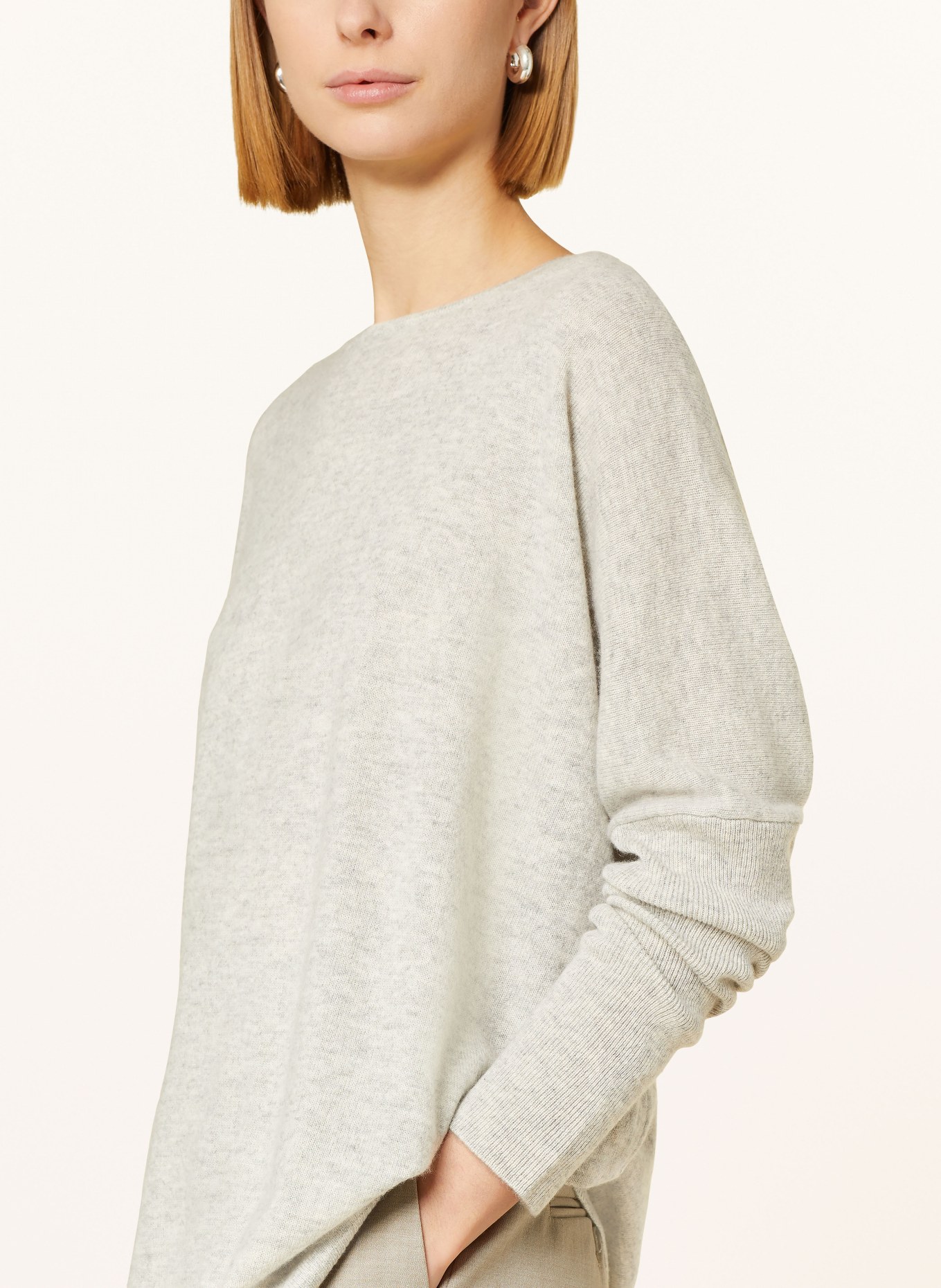 ALLUDE Sweater with cashmere, Color: LIGHT GRAY (Image 4)