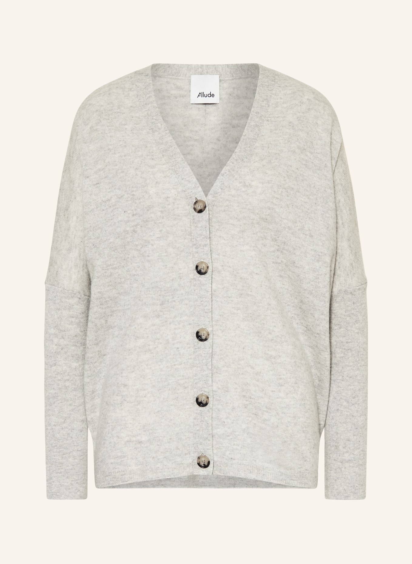 ALLUDE Cardigan with cashmere, Color: LIGHT GRAY (Image 1)