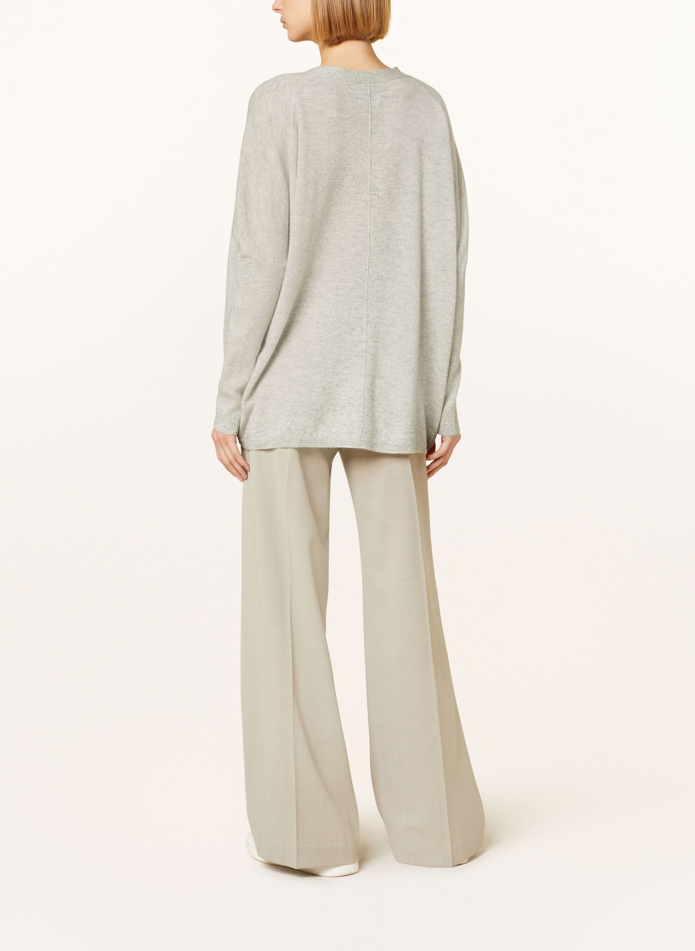 ALLUDE Cardigan with cashmere, Color: LIGHT GRAY (Image 3)