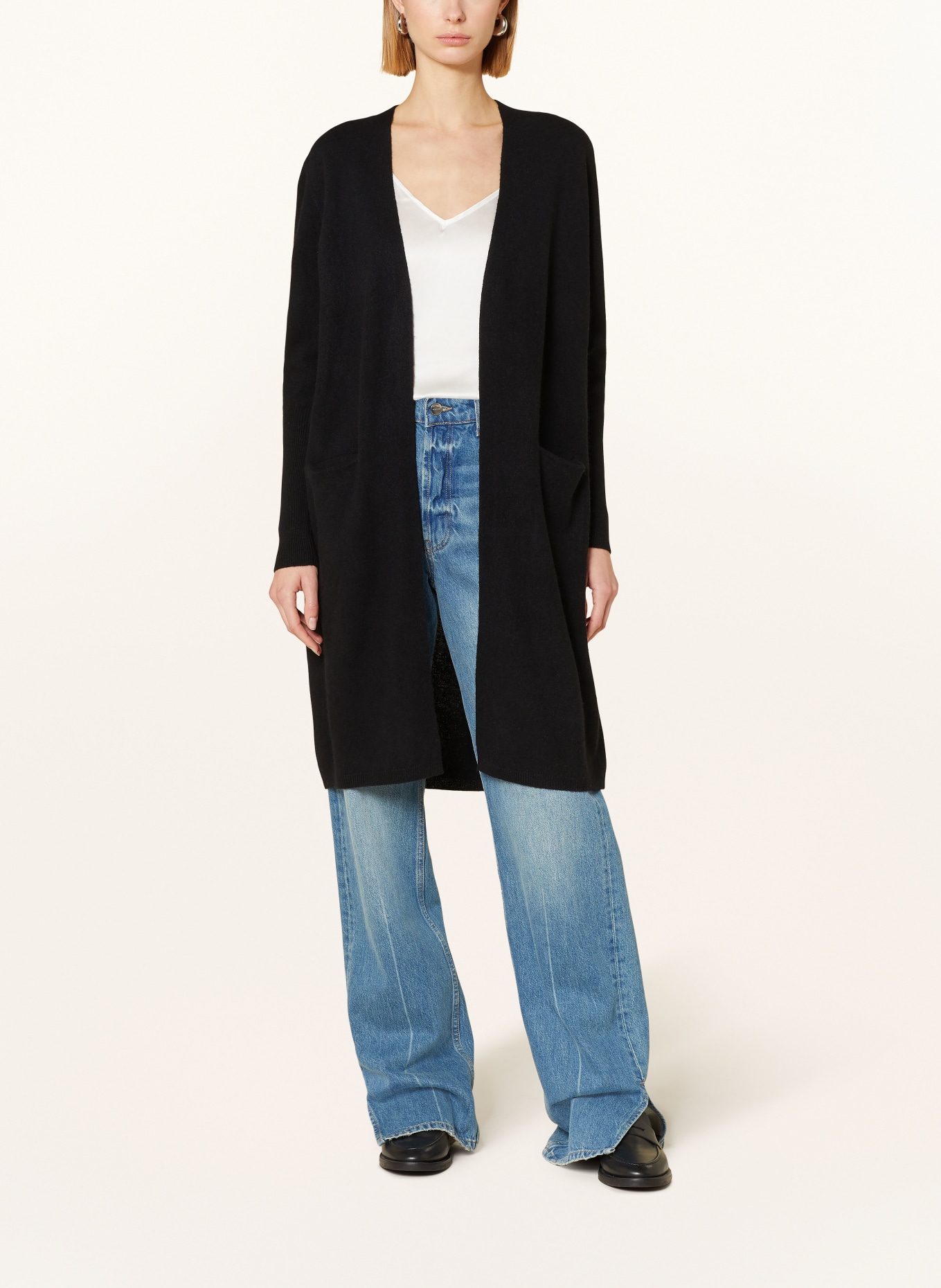 ALLUDE Knit cardigan with cashmere, Color: BLACK (Image 2)