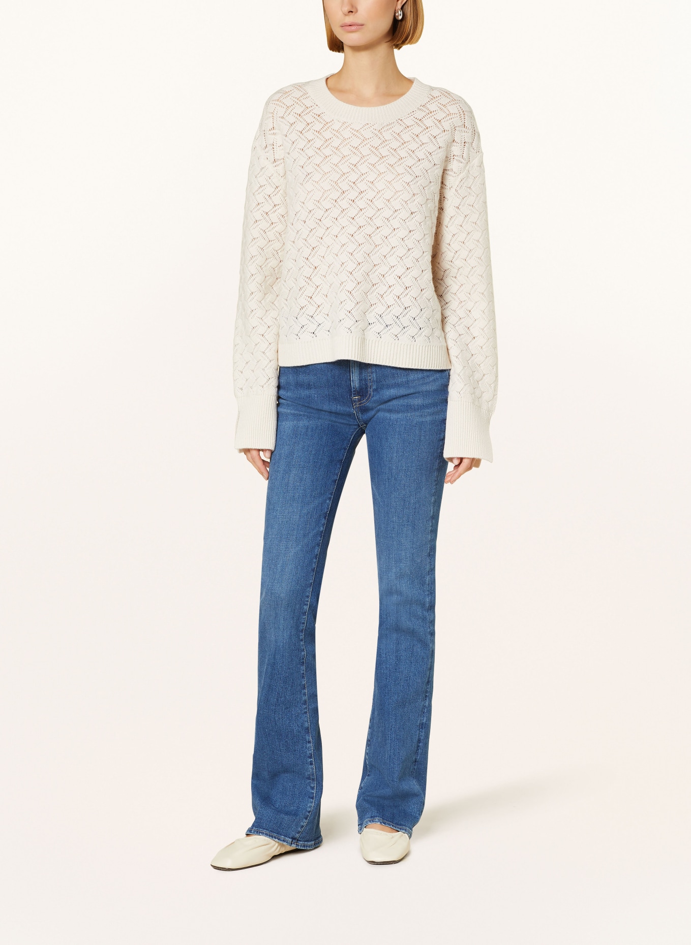 ALLUDE Sweater with cashmere, Color: WHITE (Image 2)