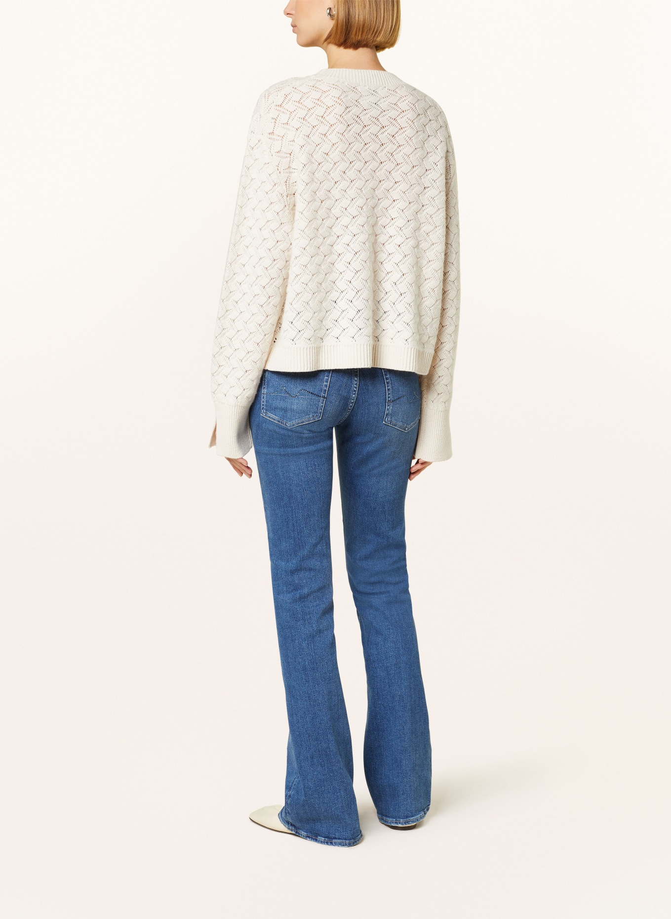 ALLUDE Sweater with cashmere, Color: WHITE (Image 3)