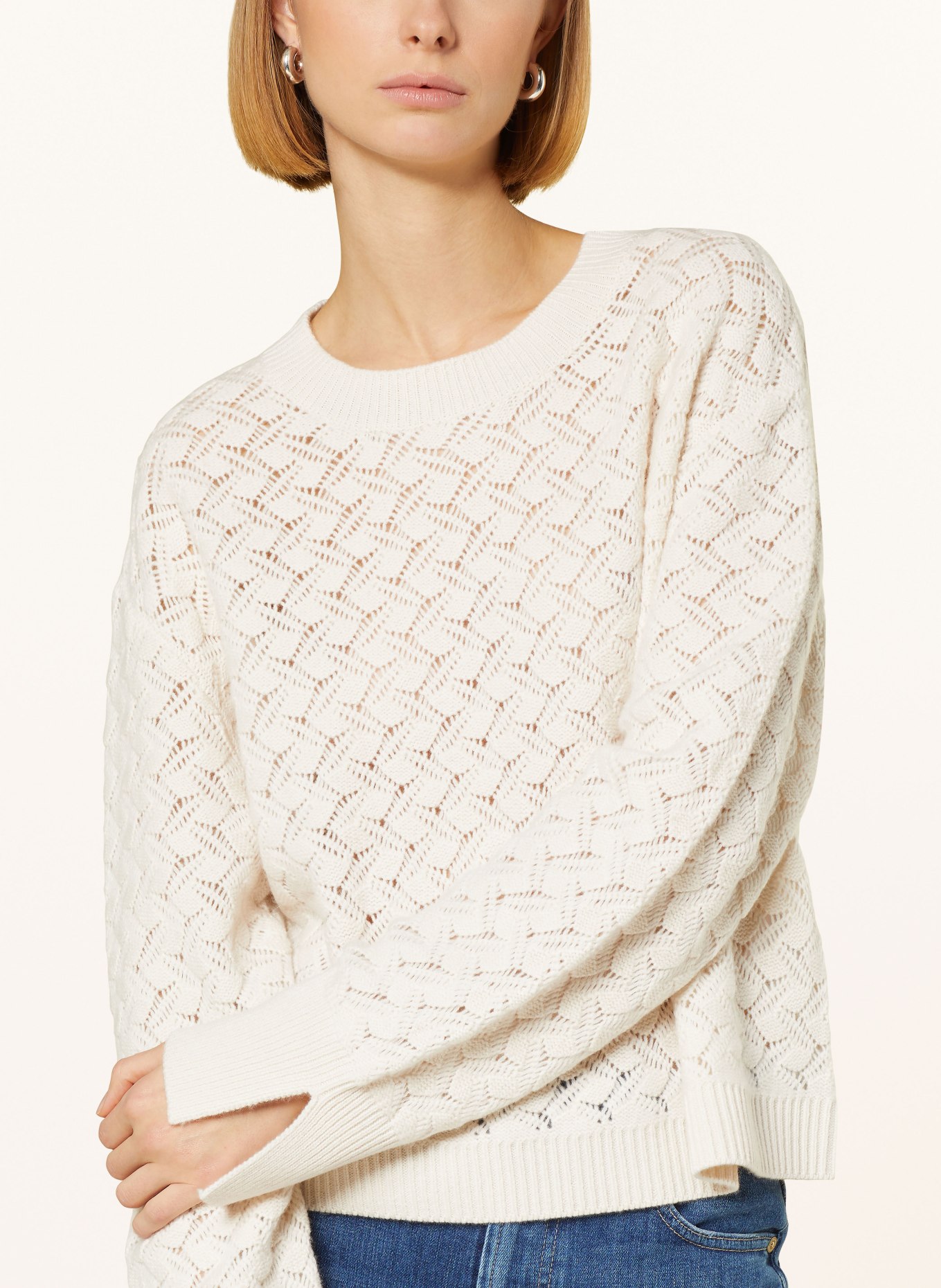 ALLUDE Sweater with cashmere, Color: WHITE (Image 4)