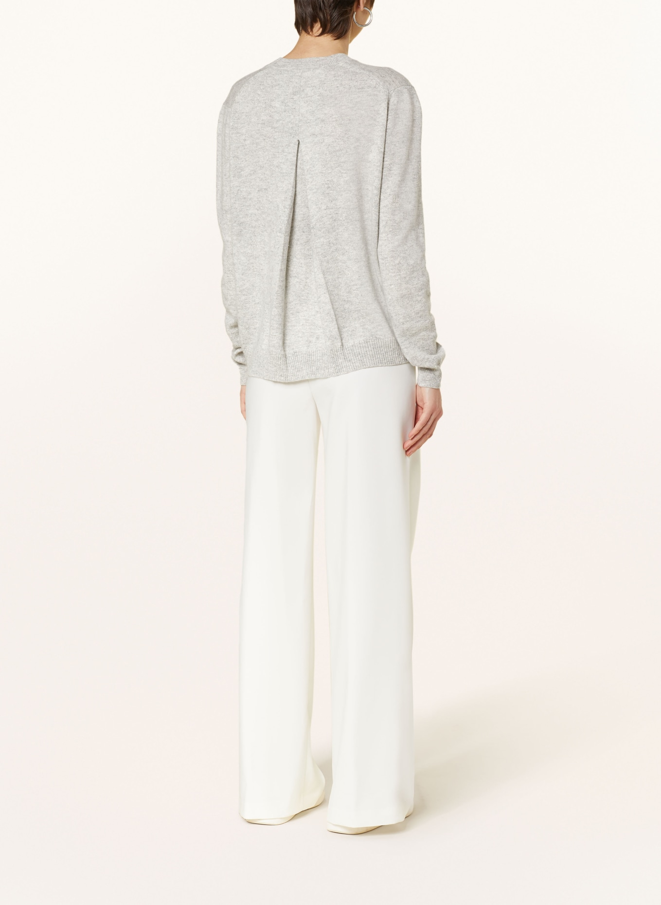 ALLUDE Cardigan with cashmere, Color: LIGHT GRAY (Image 3)