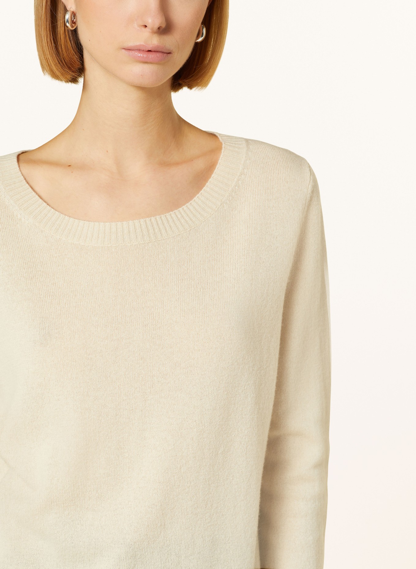 ALLUDE Sweater with cashmere, Color: LIGHT BROWN (Image 4)