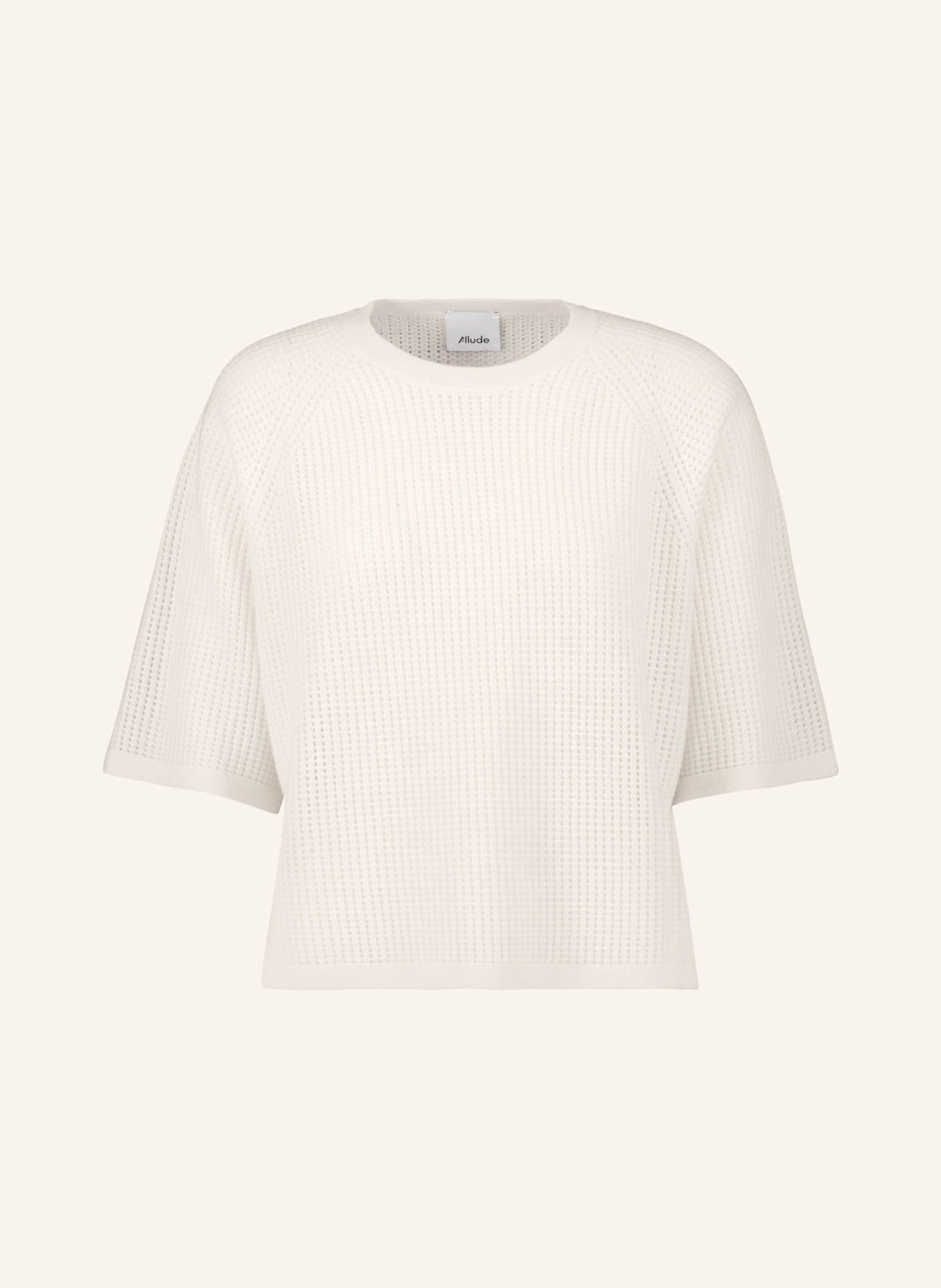ALLUDE Sweater with cashmere and 3/4 sleeves, Color: ECRU (Image 1)
