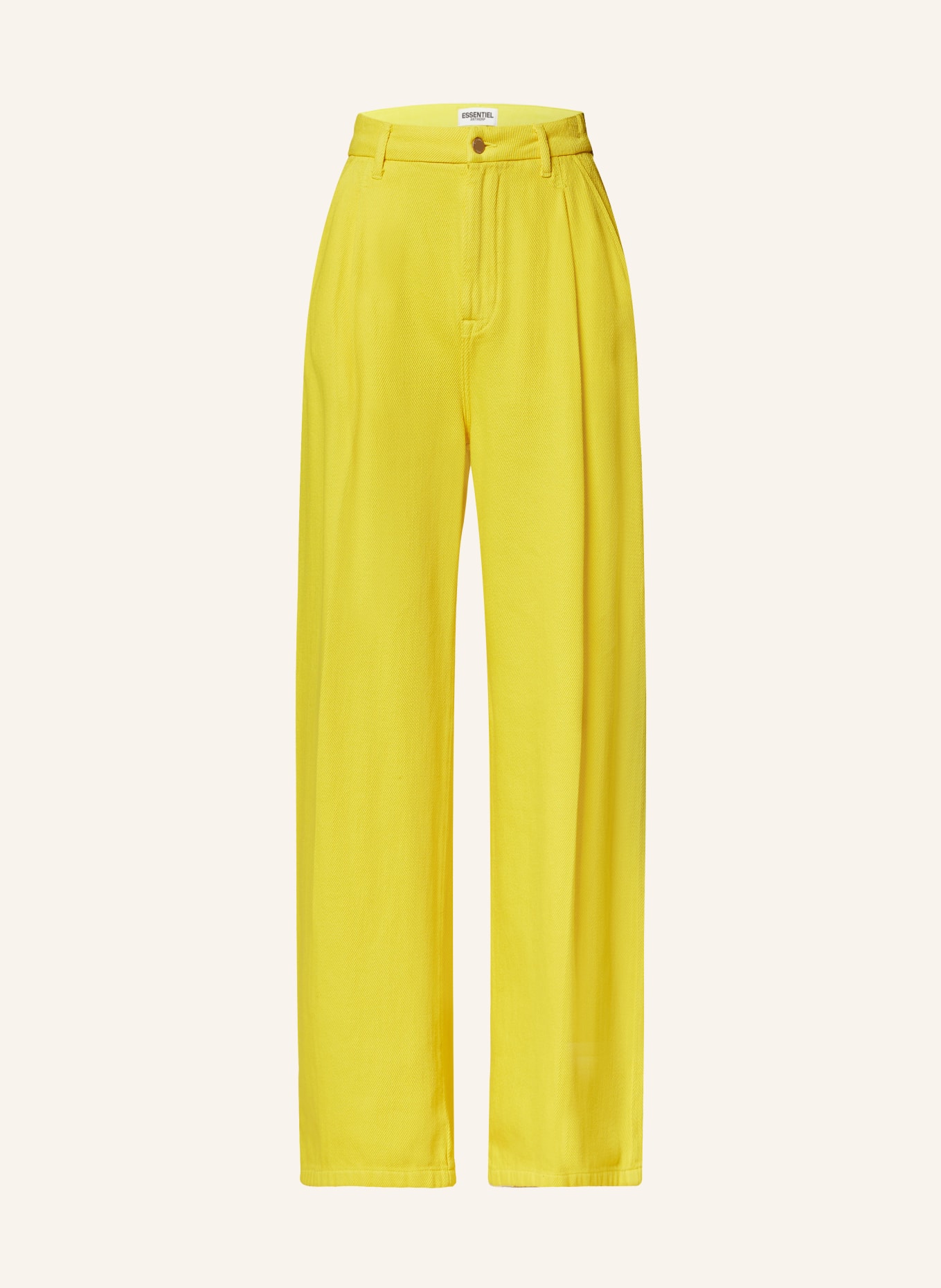 ESSENTIEL ANTWERP Wide leg trousers FANIEL in corduroy, Color: YELLOW (Image 1)