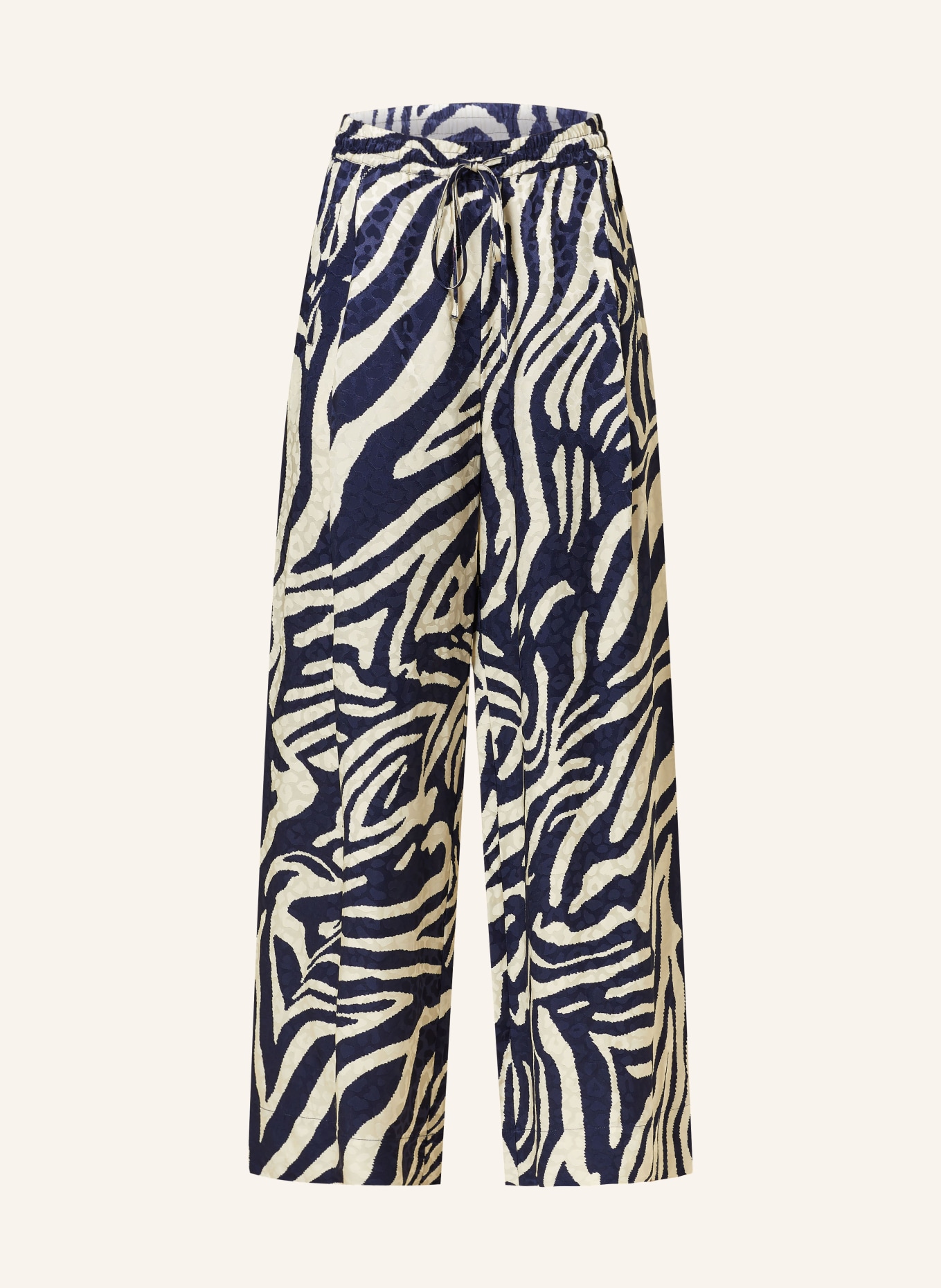 ESSENTIEL ANTWERP Wide leg trousers FIBONACCI, Color: DARK BLUE/ WHITE (Image 1)