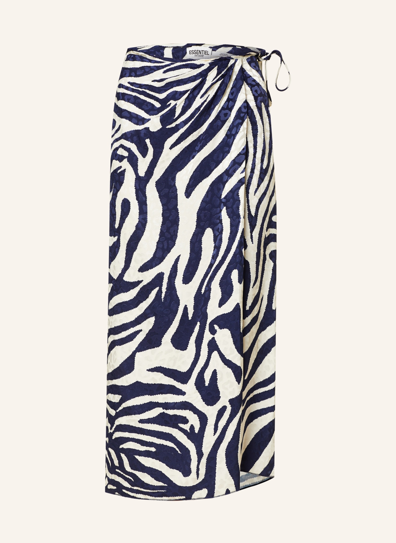 ESSENTIEL ANTWERP Skirt FLAVIA in wrap look, Color: DARK BLUE/ WHITE (Image 1)