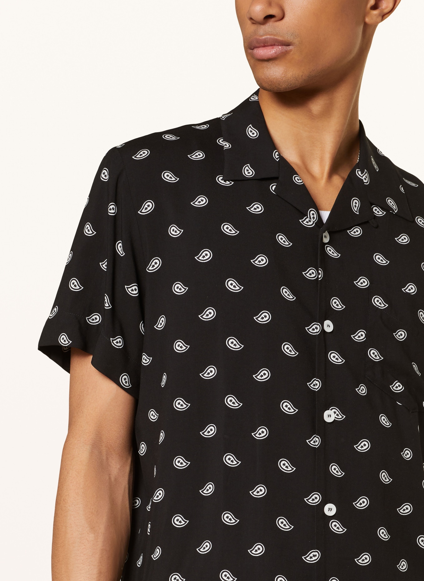 A.P.C. Resort shirt LLOYD regular fit, Color: BLACK/ WHITE (Image 4)