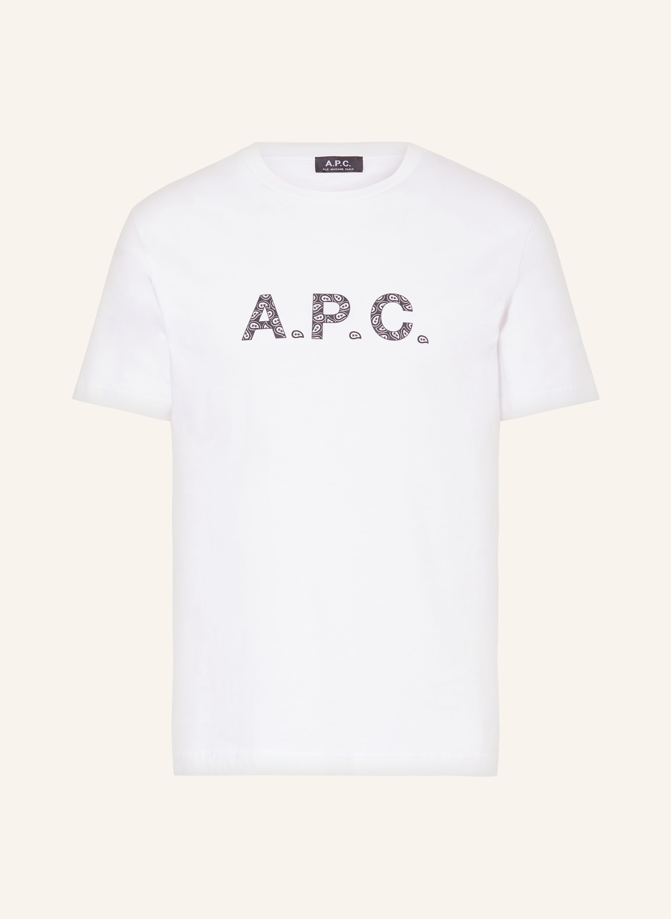 A.P.C. T-shirt JAMES, Color: WHITE/ BLACK (Image 1)