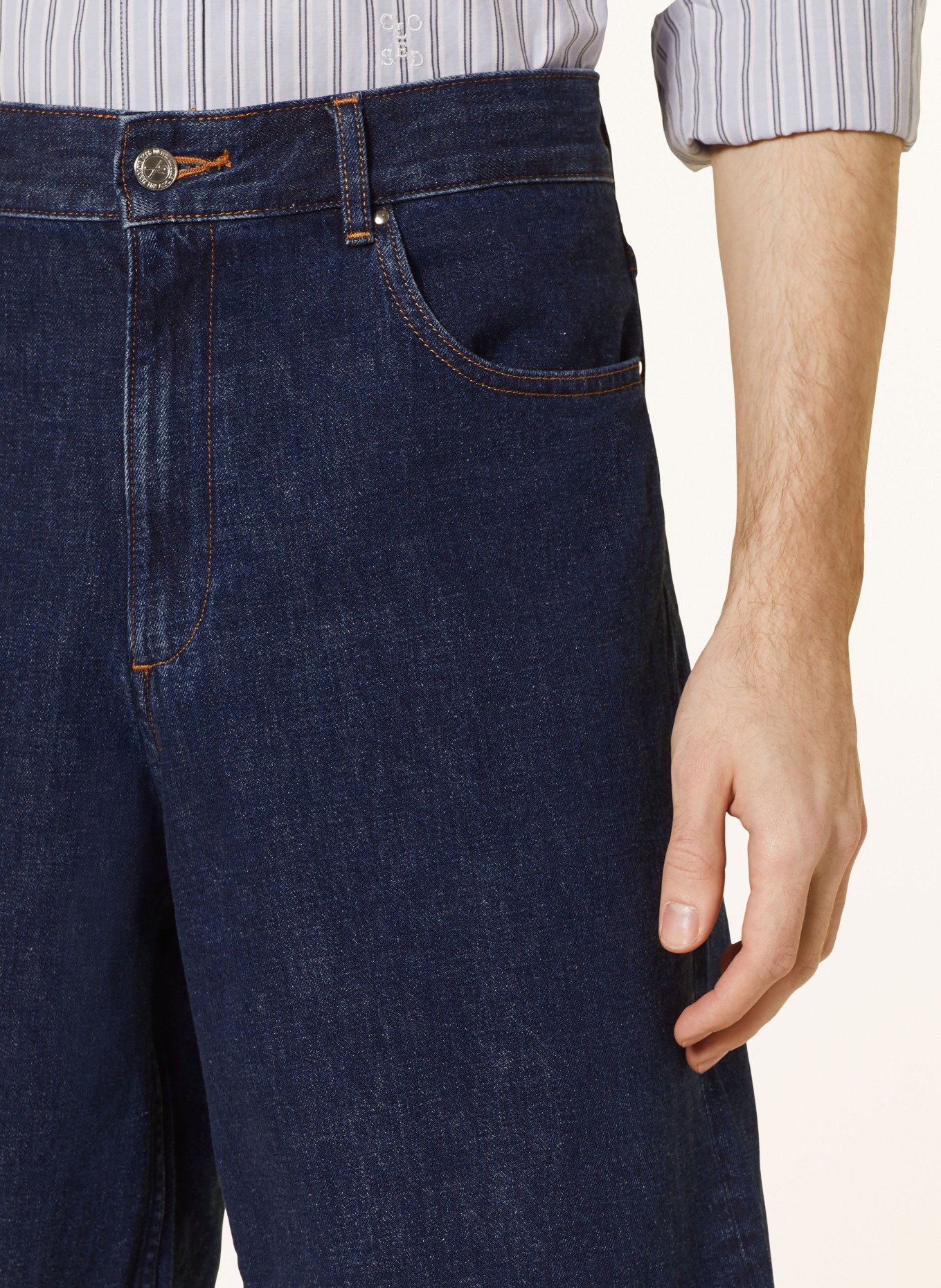 A.P.C. Szorty jeansowe HELIO, Kolor: GRANATOWY (Obrazek 5)
