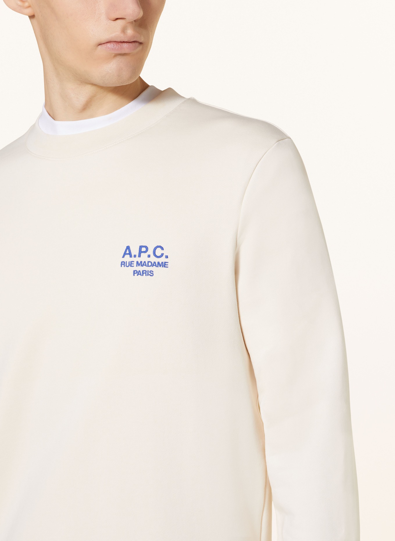 A.P.C. Sweatshirt RIDER, Farbe: CREME (Bild 4)