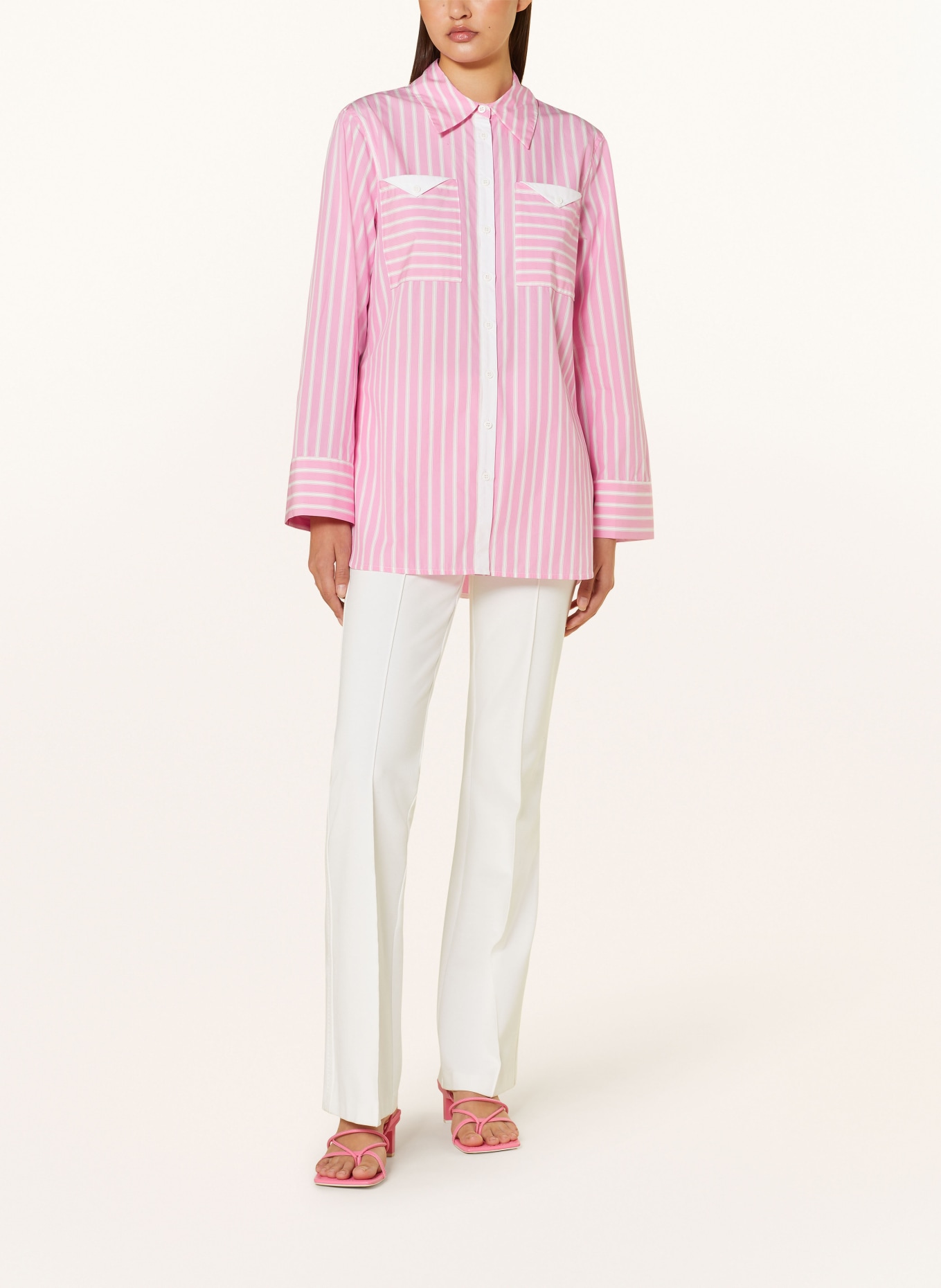 BAUM UND PFERDGARTEN Shirt blouse MAJSE, Color: PINK/ WHITE (Image 2)