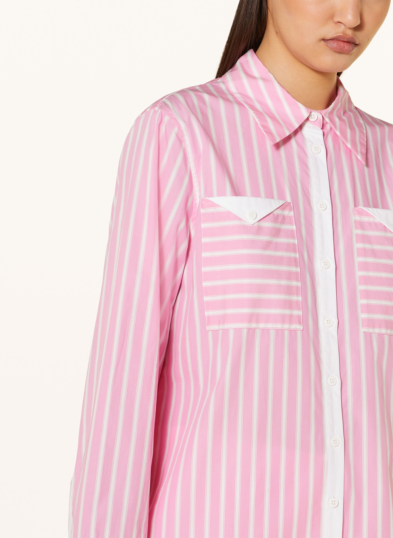 BAUM UND PFERDGARTEN Shirt blouse MAJSE, Color: PINK/ WHITE (Image 4)