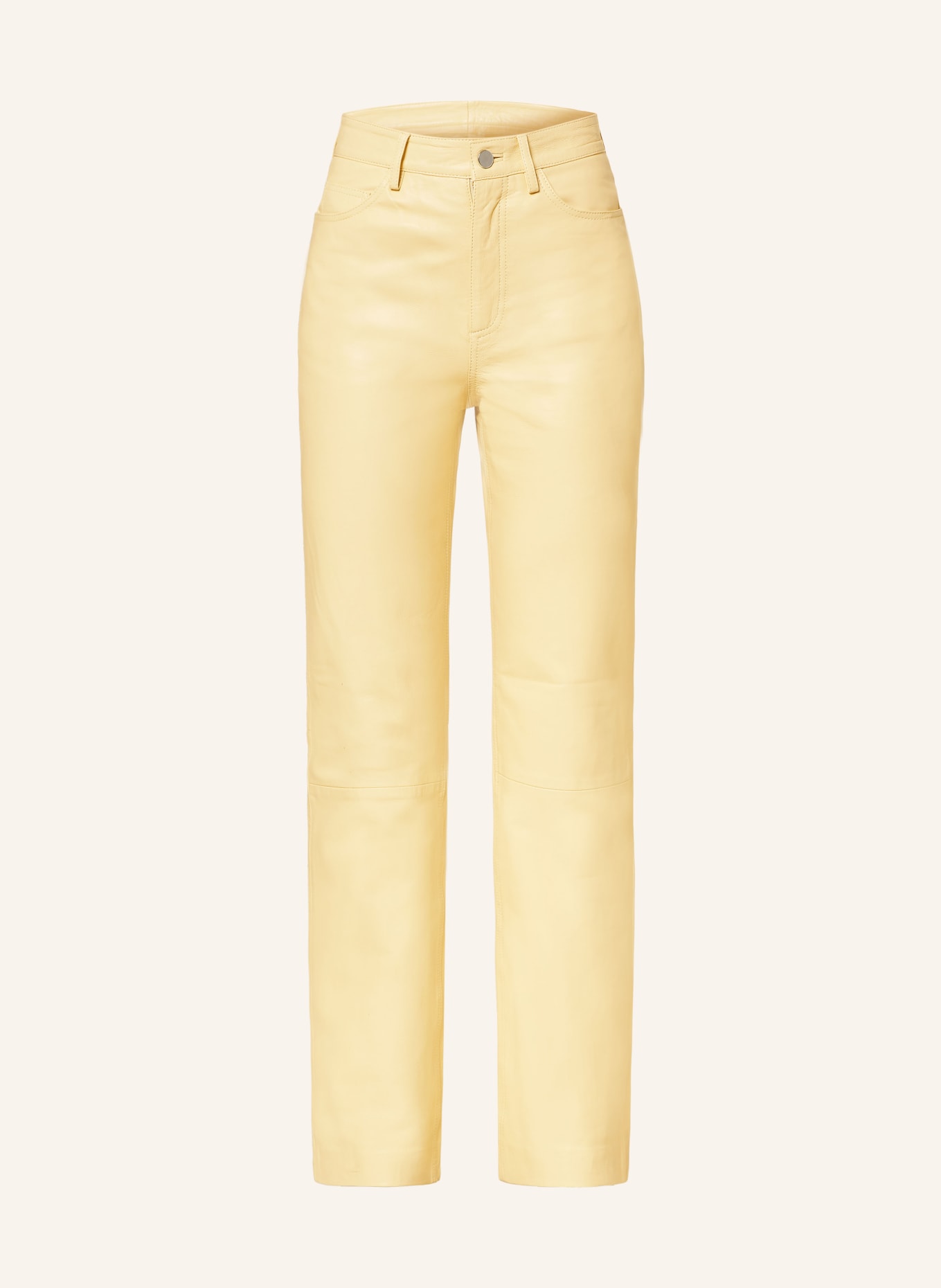REMAIN Leather trousers, Color: DARK YELLOW (Image 1)