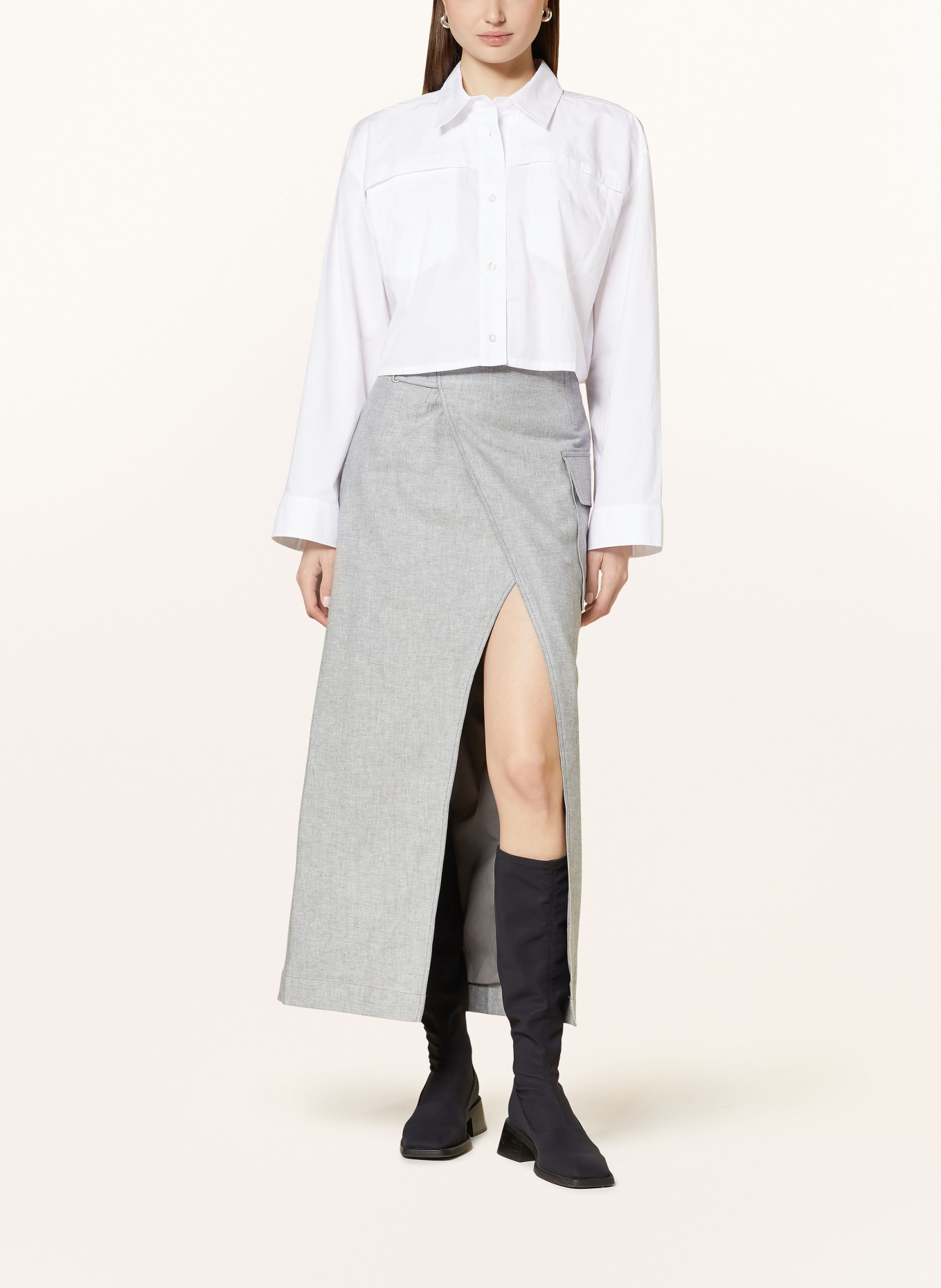 REMAIN Cropped shirt blouse, Color: WHITE (Image 2)