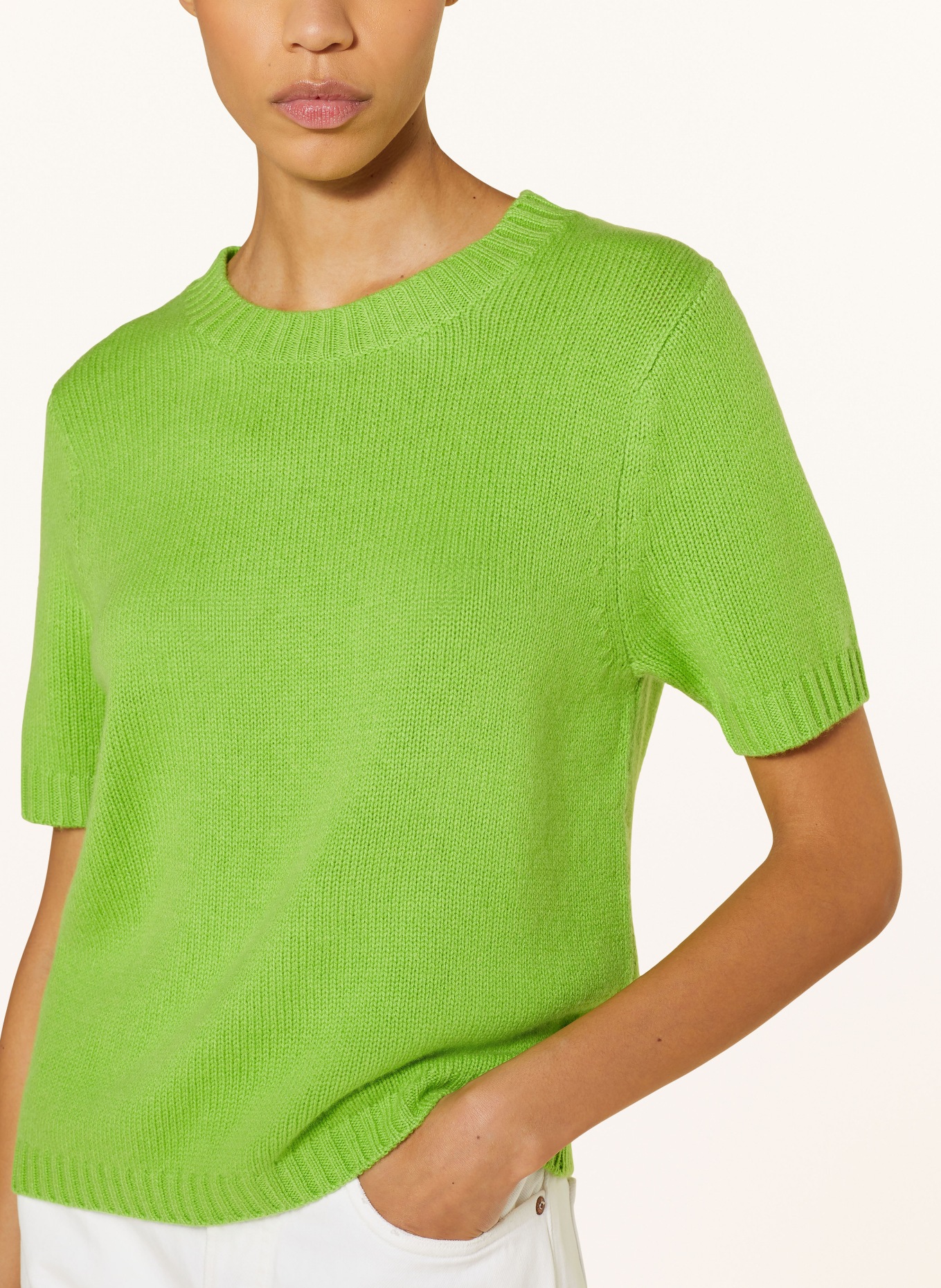 lilienfels Knit shirt with cashmere, Color: LIGHT GREEN (Image 4)