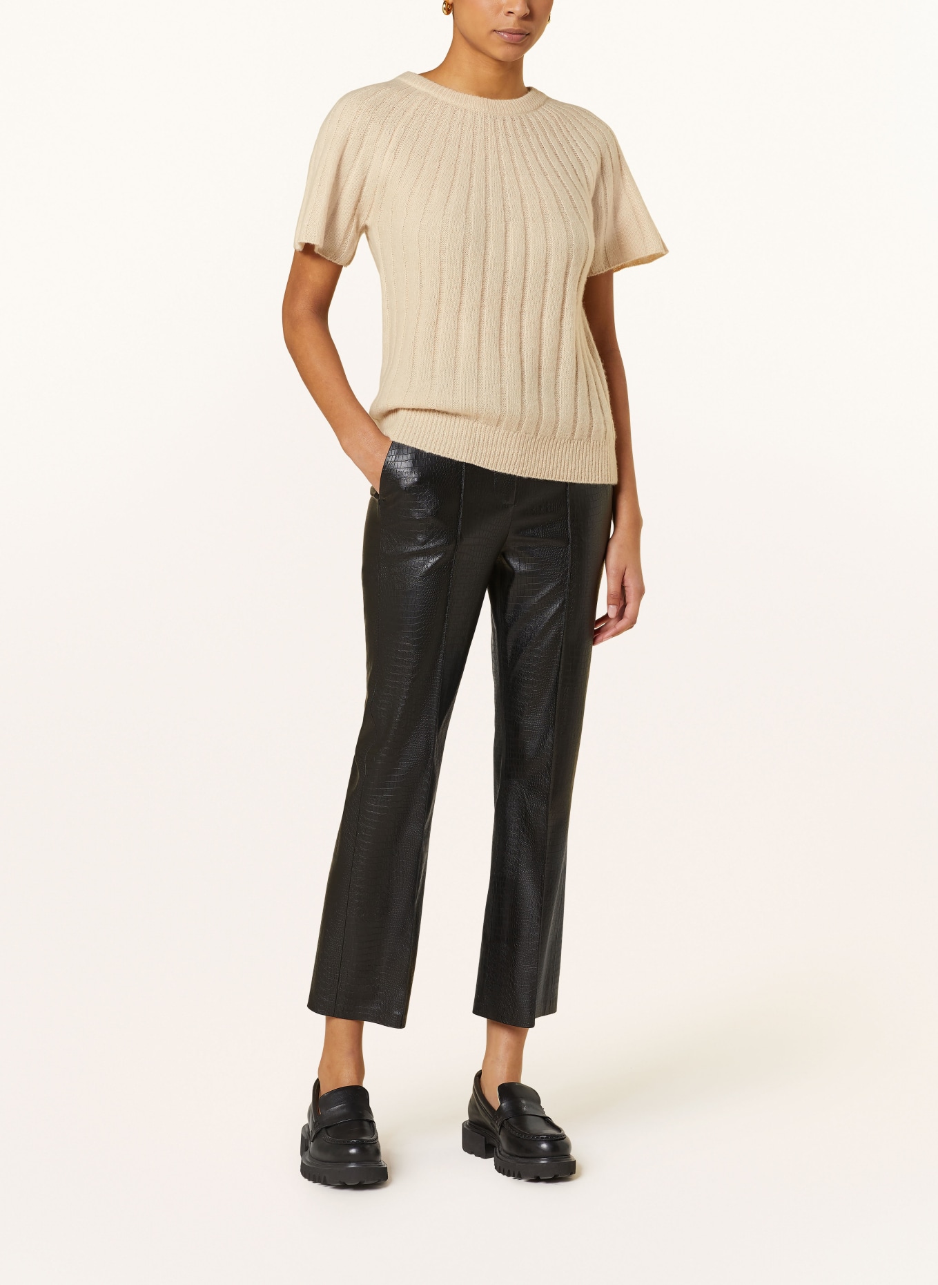 lilienfels Knit shirt with cashmere, Color: BEIGE (Image 2)
