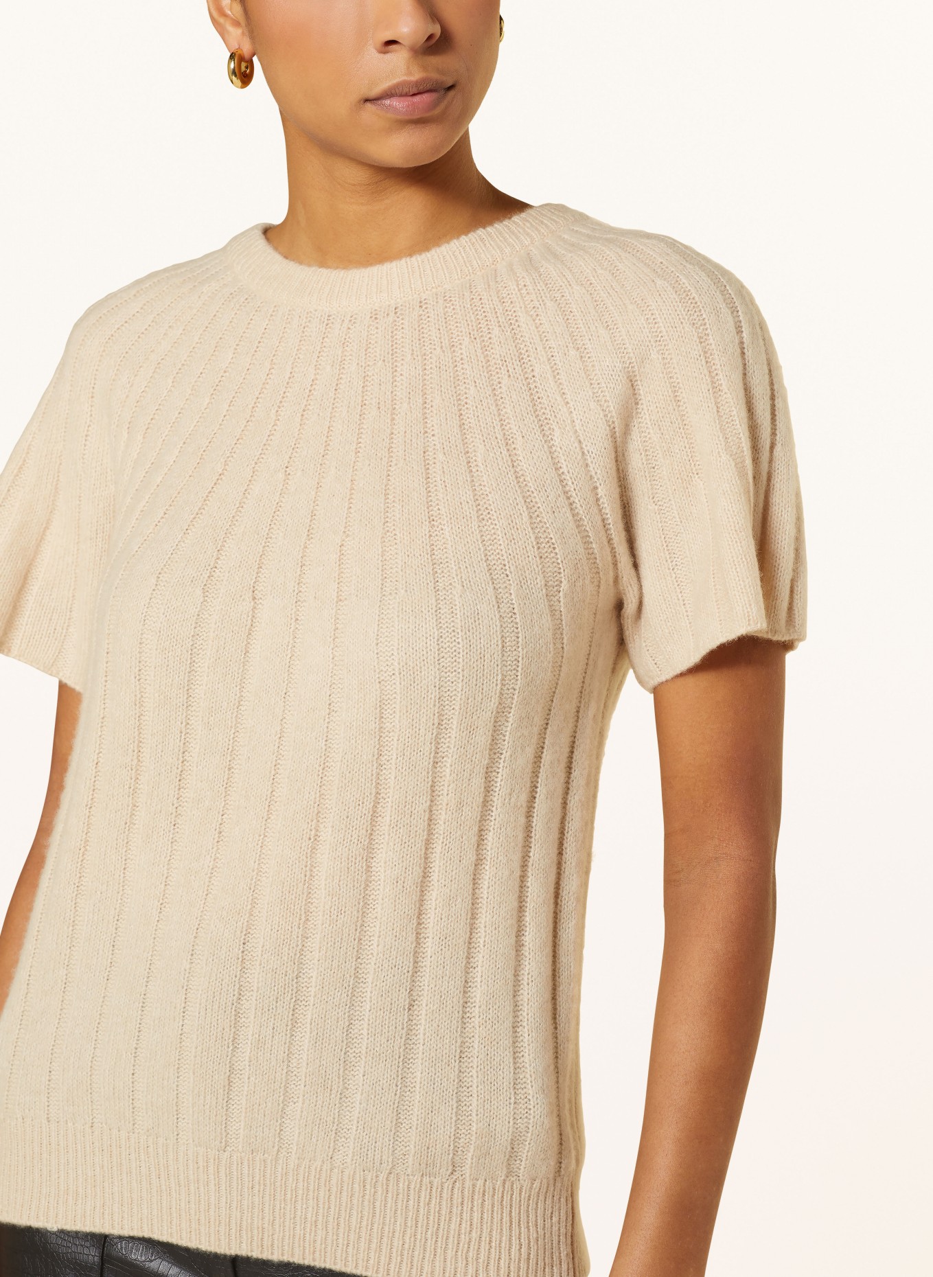 lilienfels Knit shirt with cashmere, Color: BEIGE (Image 4)