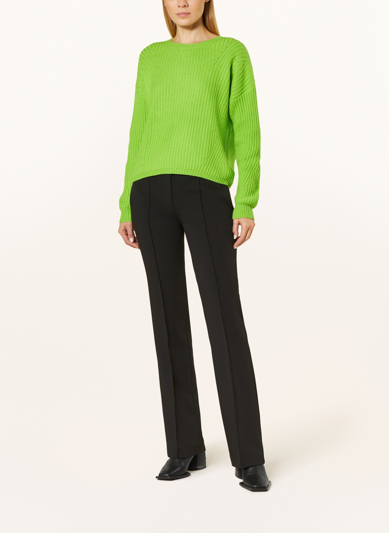 lilienfels Sweater with cashmere, Color: NEON GREEN (Image 2)