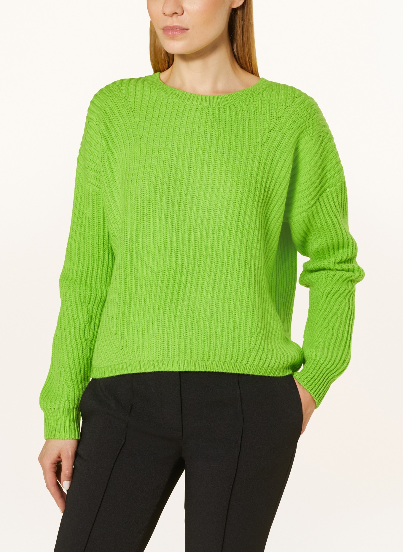 lilienfels Sweater with cashmere, Color: NEON GREEN (Image 4)