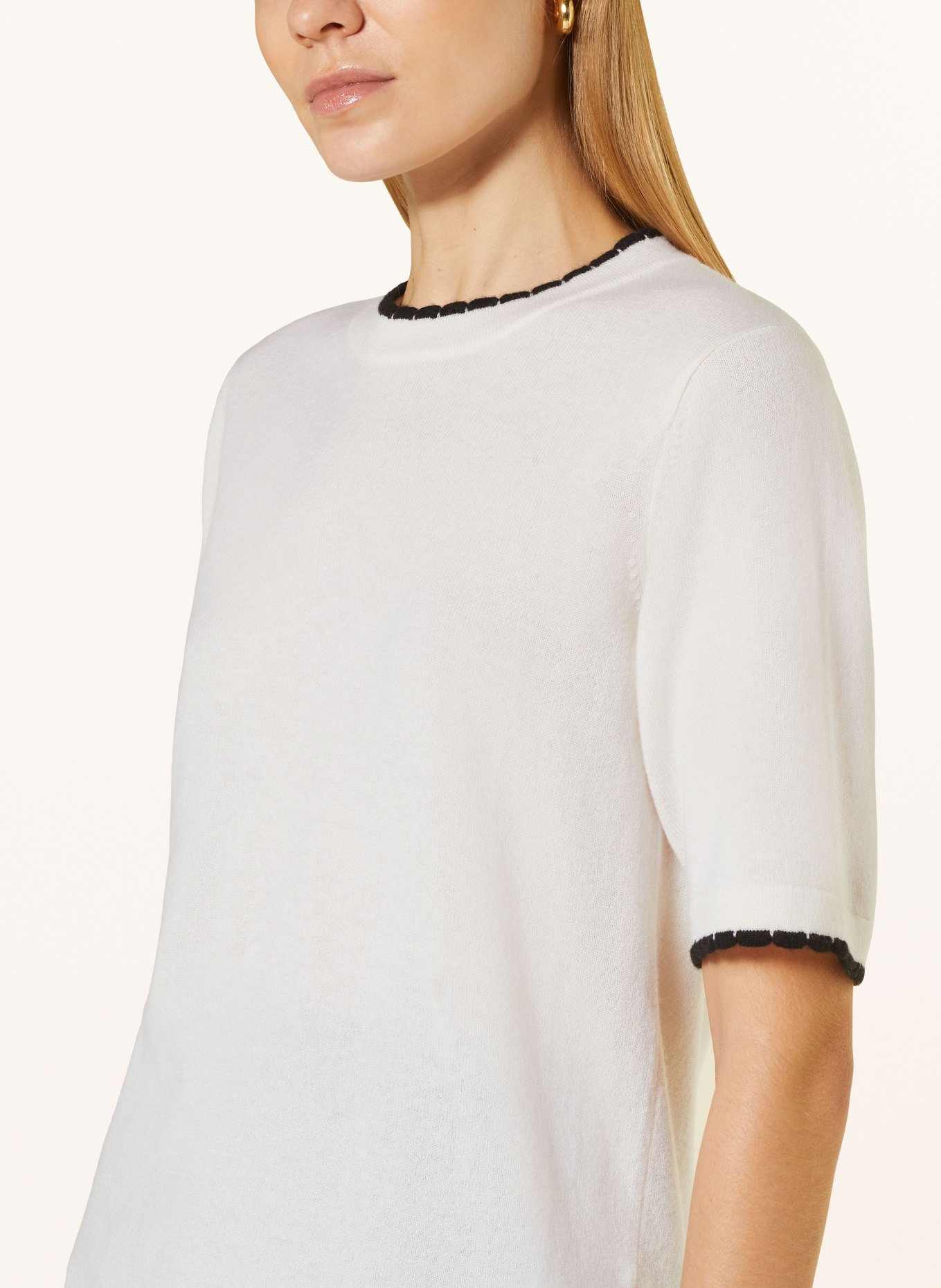 lilienfels Knit shirt with cashmere, Color: BLACK/ ECRU (Image 4)