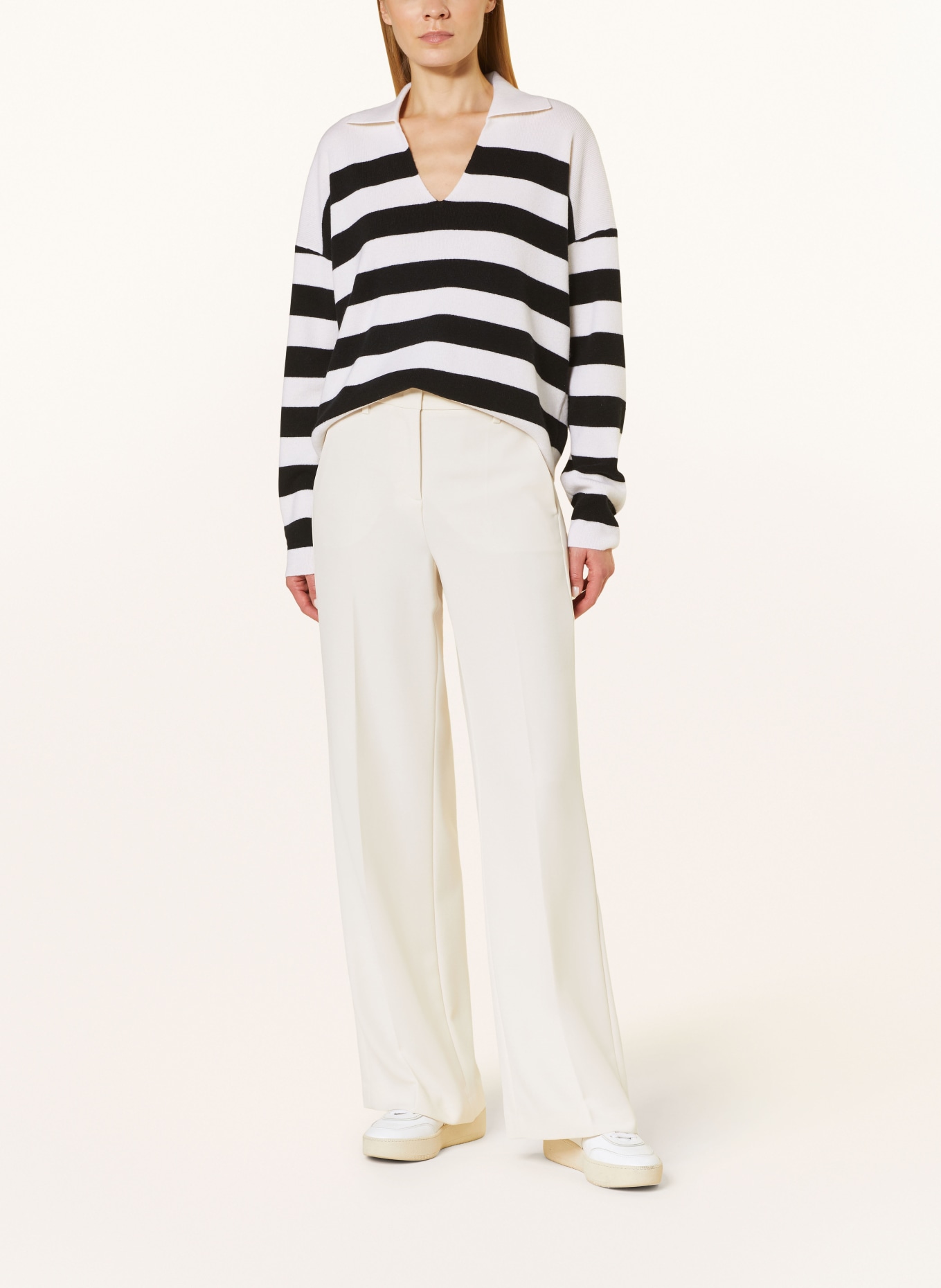 lilienfels Pullover mit Cashmere, Farbe: WEISS/ SCHWARZ (Bild 2)