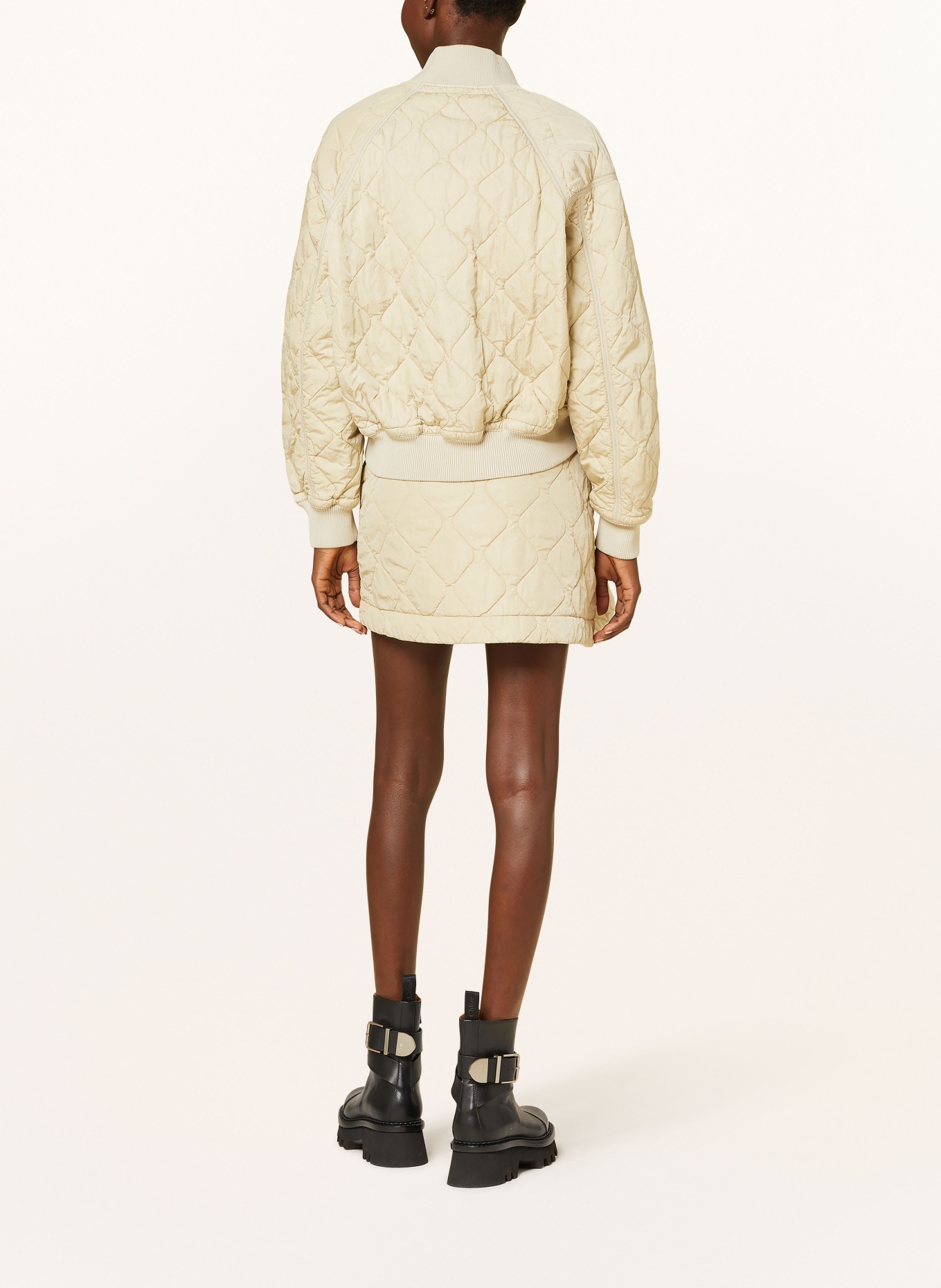 BURBERRY Quilted skirt, Color: BEIGE (Image 3)