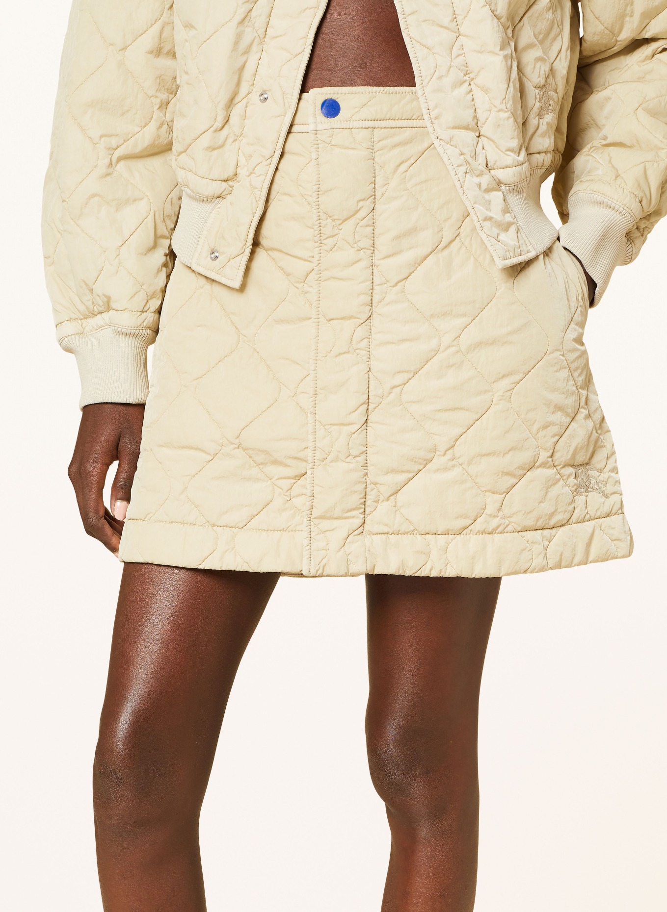 BURBERRY Quilted skirt, Color: BEIGE (Image 4)