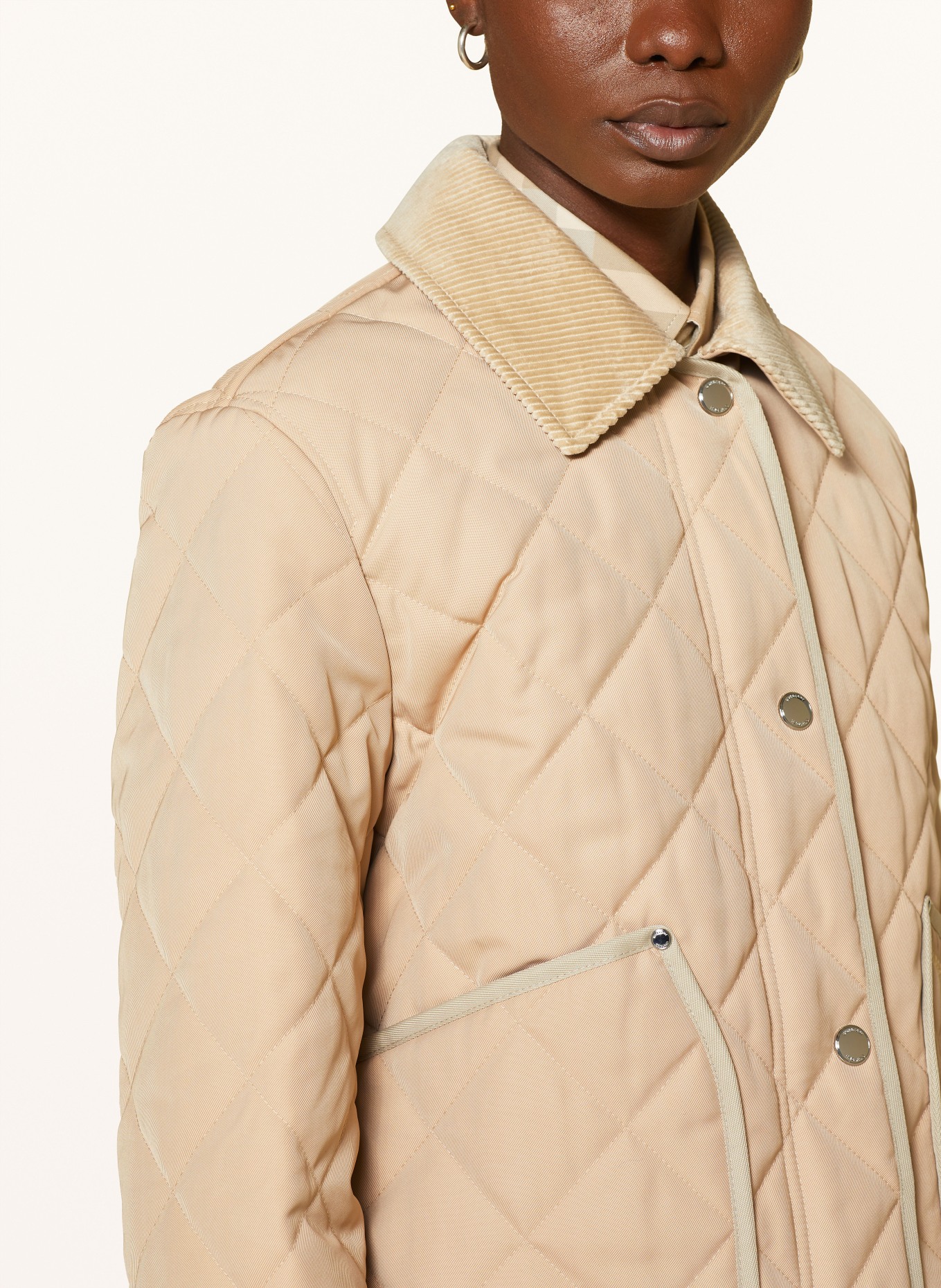 BURBERRY Quilted jacket LANFORD, Color: LIGHT BROWN (Image 4)
