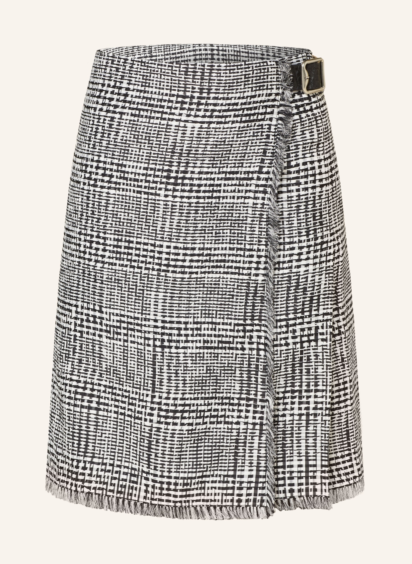 BURBERRY Skirt in wrap look, Color: BLACK/ WHITE (Image 1)