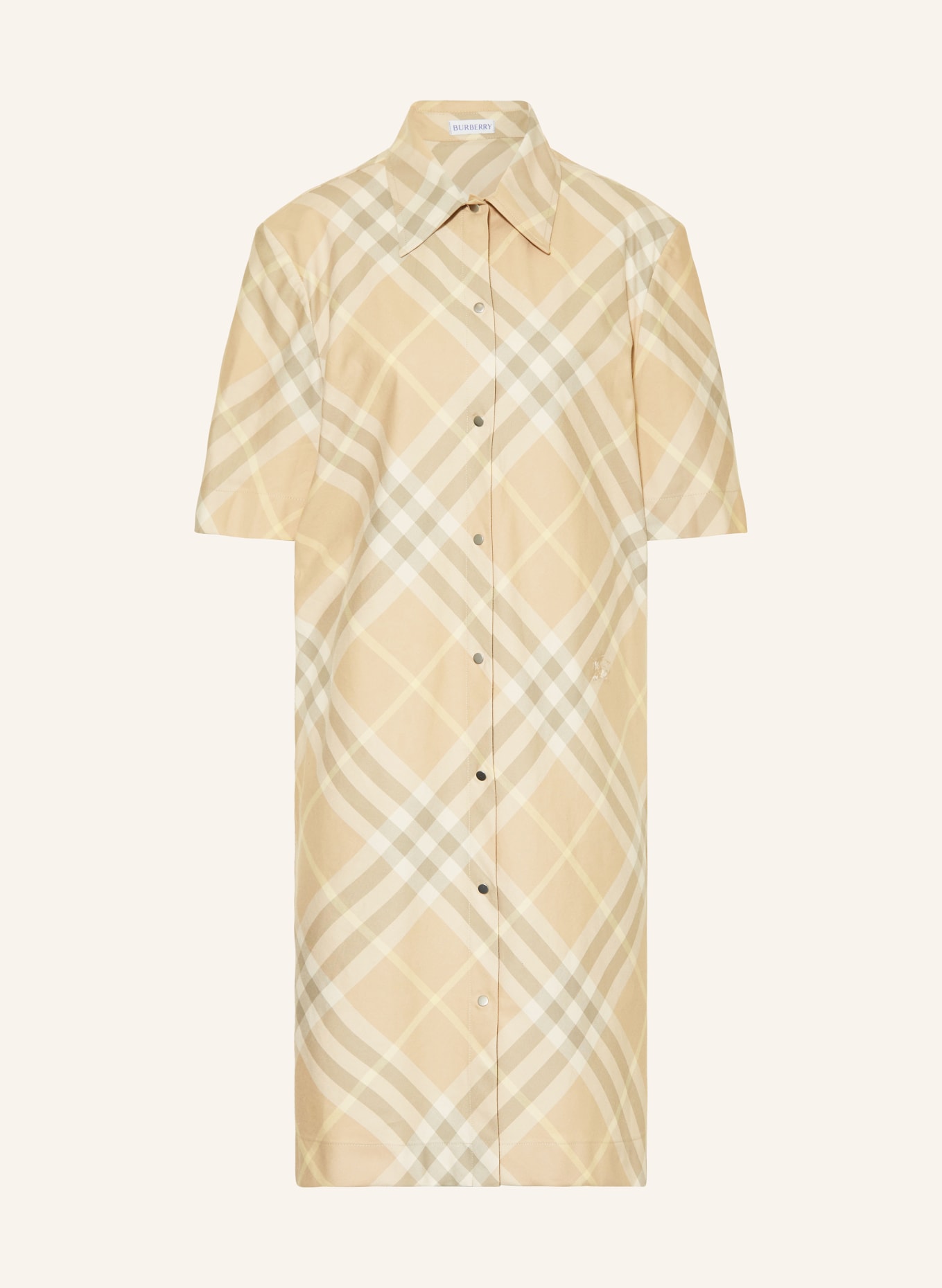 BURBERRY Shirt dress, Color: BEIGE (Image 1)