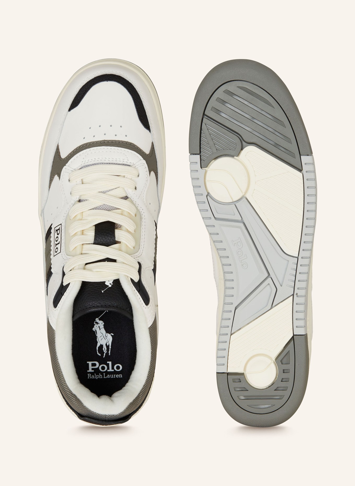 POLO RALPH LAUREN Sneaker, Farbe: WEISS/ SCHWARZ/ GRAU (Bild 5)