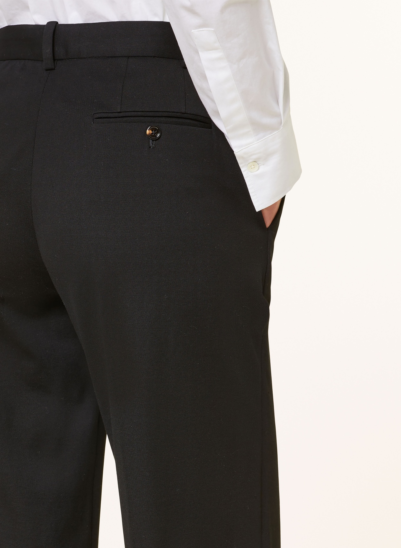 CIRCOLO 1901 Wide leg trousers in piqué, Color: BLACK (Image 5)