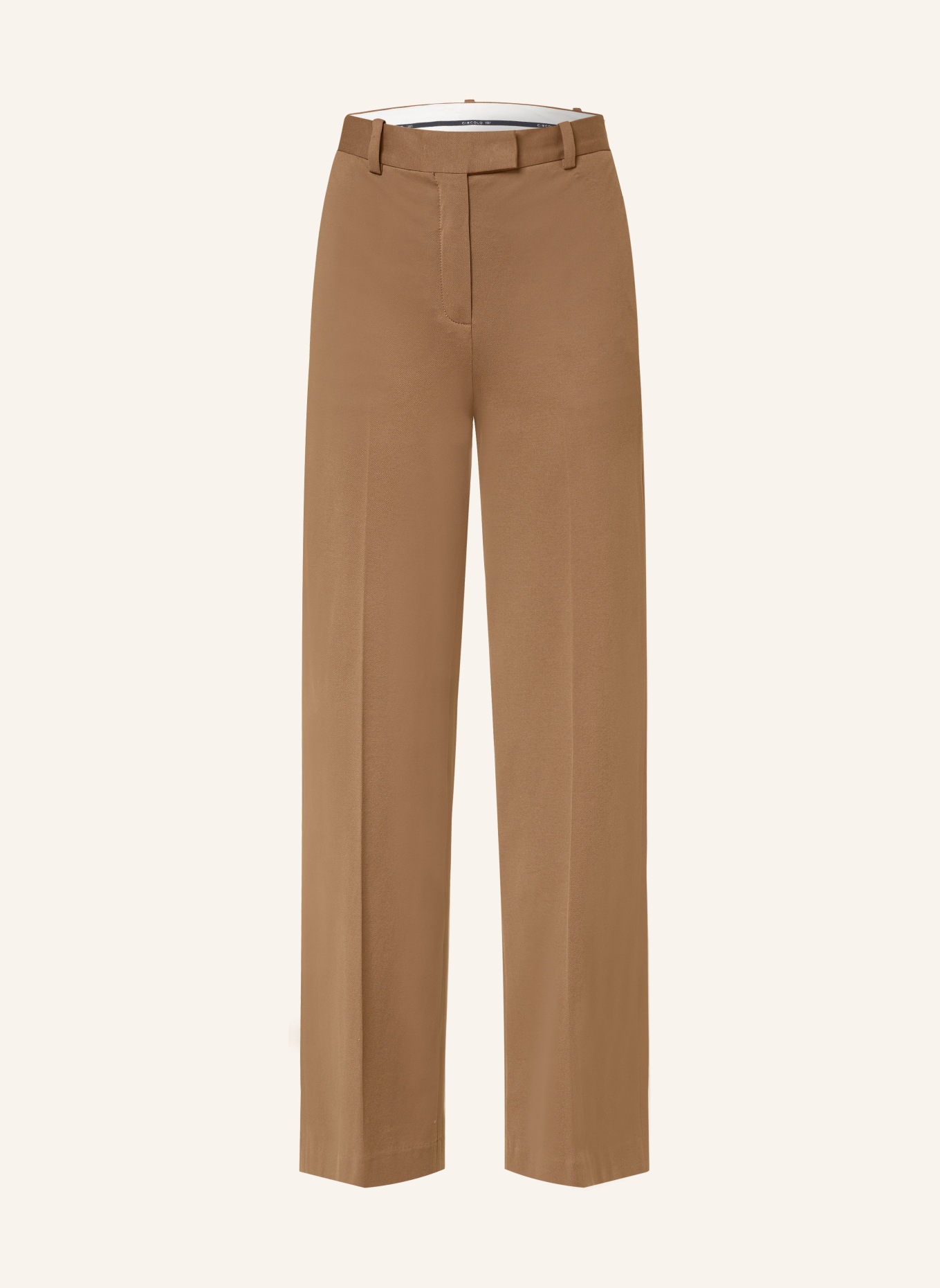 CIRCOLO 1901 Wide leg trousers in piqué, Color: BROWN (Image 1)