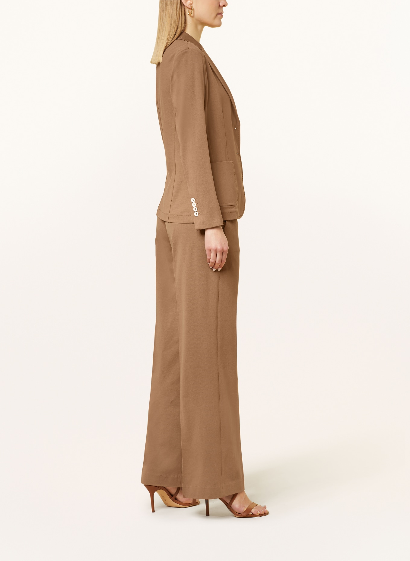 CIRCOLO 1901 Wide leg trousers in piqué, Color: BROWN (Image 4)