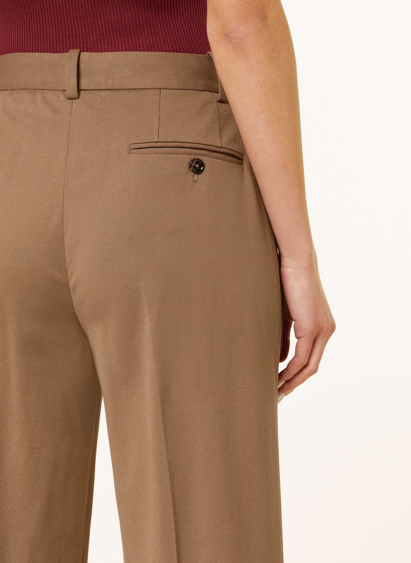 CIRCOLO 1901 Wide leg trousers in piqué, Color: BROWN (Image 5)