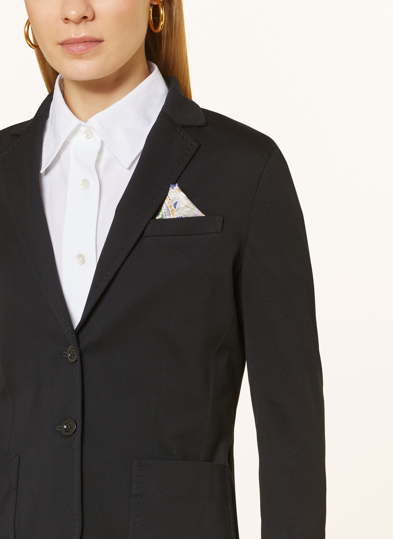 CIRCOLO 1901 Piqué blazer, Color: BLACK (Image 4)