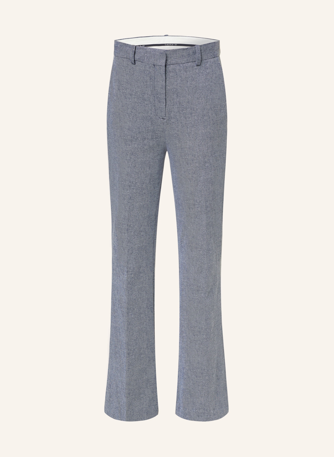 CIRCOLO 1901 Wide leg trousers made of jersey, Color: BLUE (Image 1)